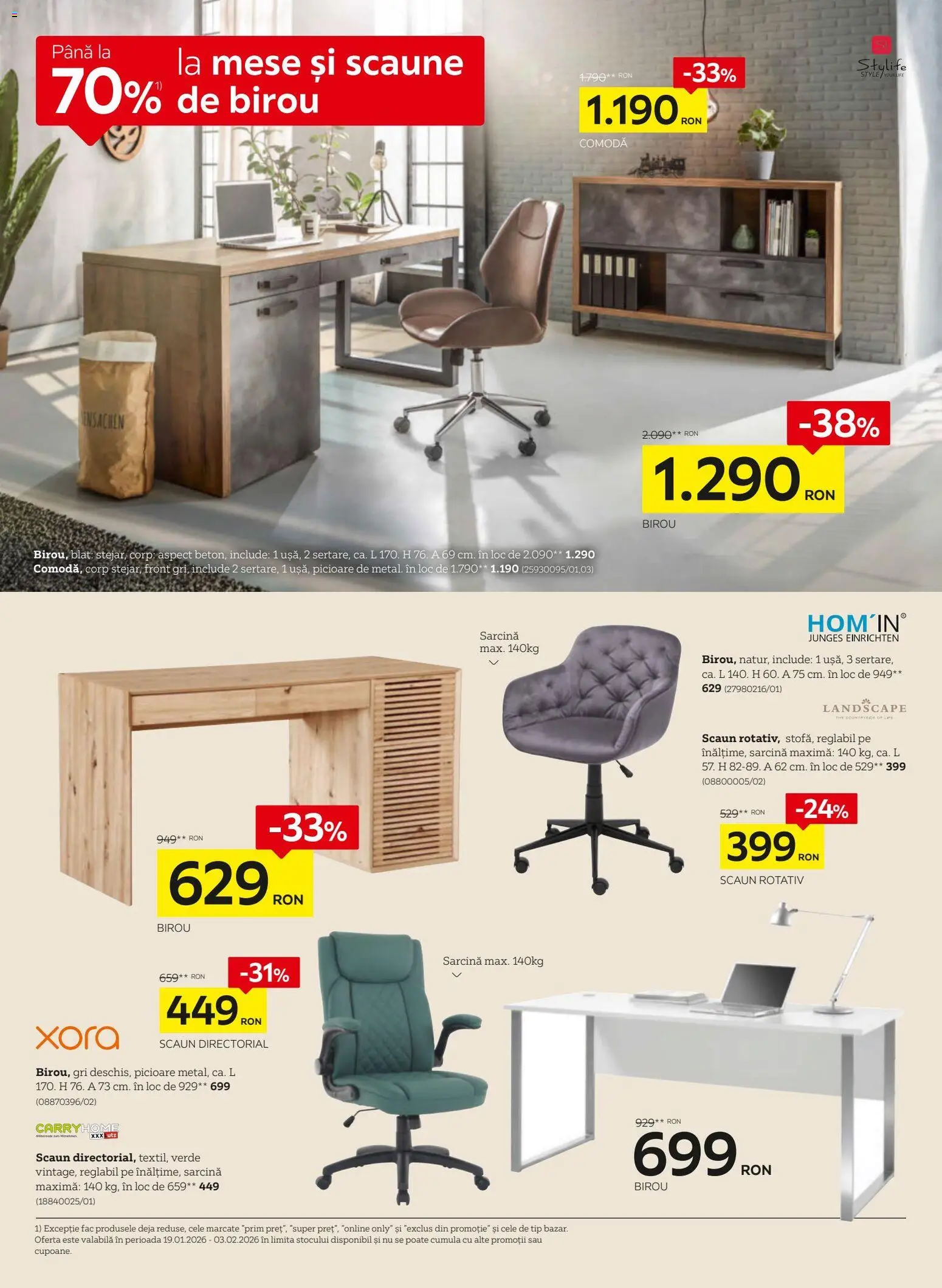 Catalog XXXLutz 19 Ianuarie - 7 Februarie 2026 | Pagina 12 | Produse: Çikolatalı gofret, Scaun, Comodă