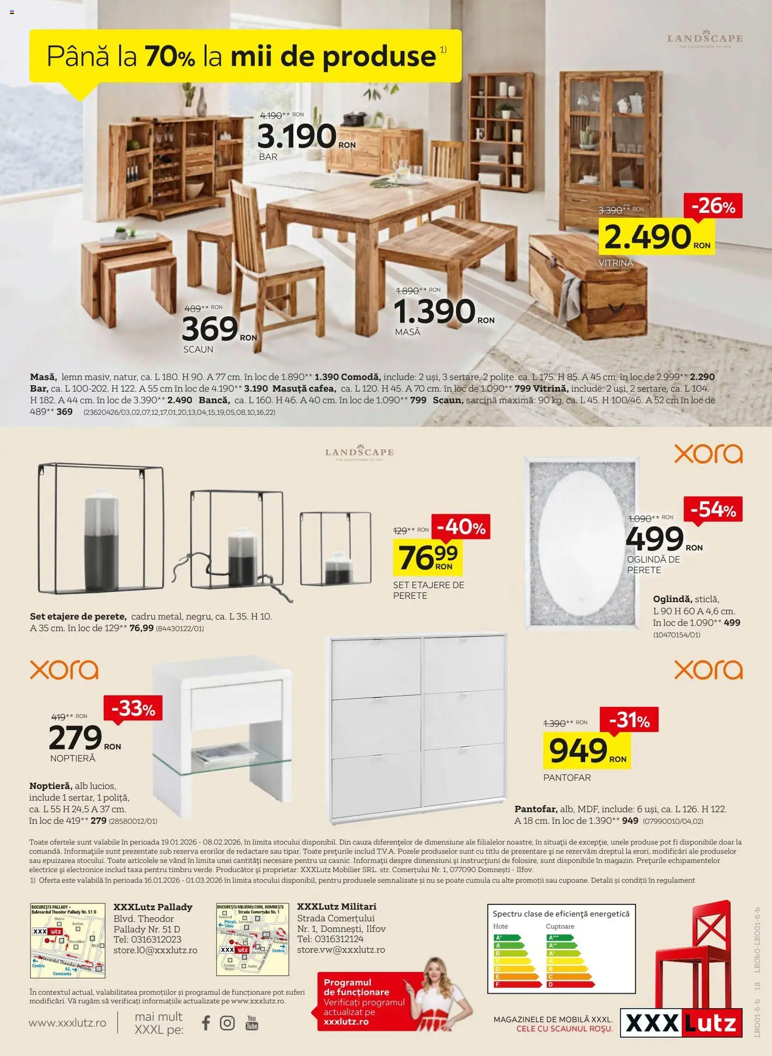 Catalog XXXLutz 19 Ianuarie - 7 Februarie 2026 | Pagina 18 | Produse: Masă, Scaun, Oglindă, Vitrină