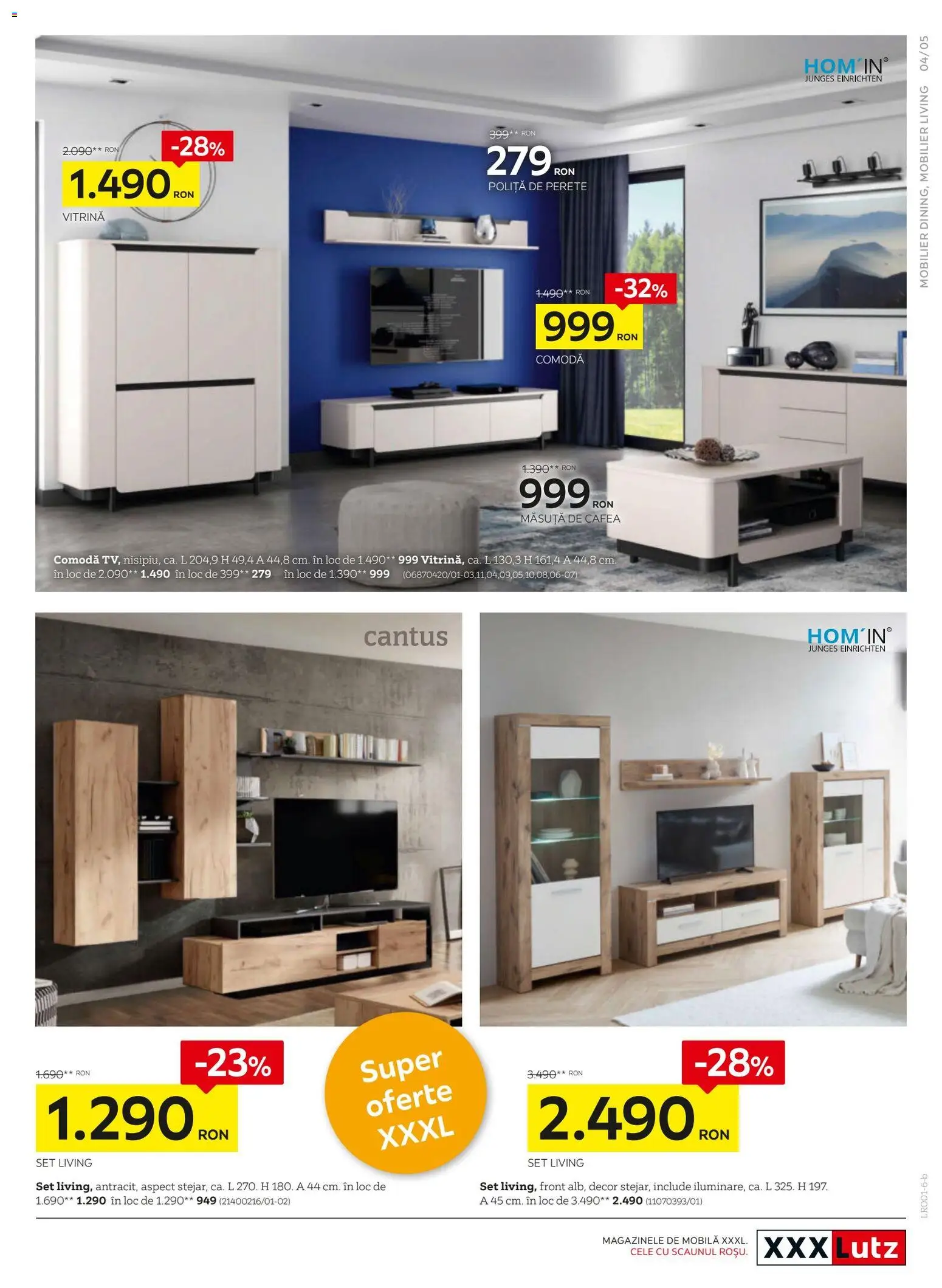 Catalog XXXLutz 19 Ianuarie - 7 Februarie 2026 | Pagina 5 | Produse: Măsuță de cafea, Comodă, Vitrină, Cafea