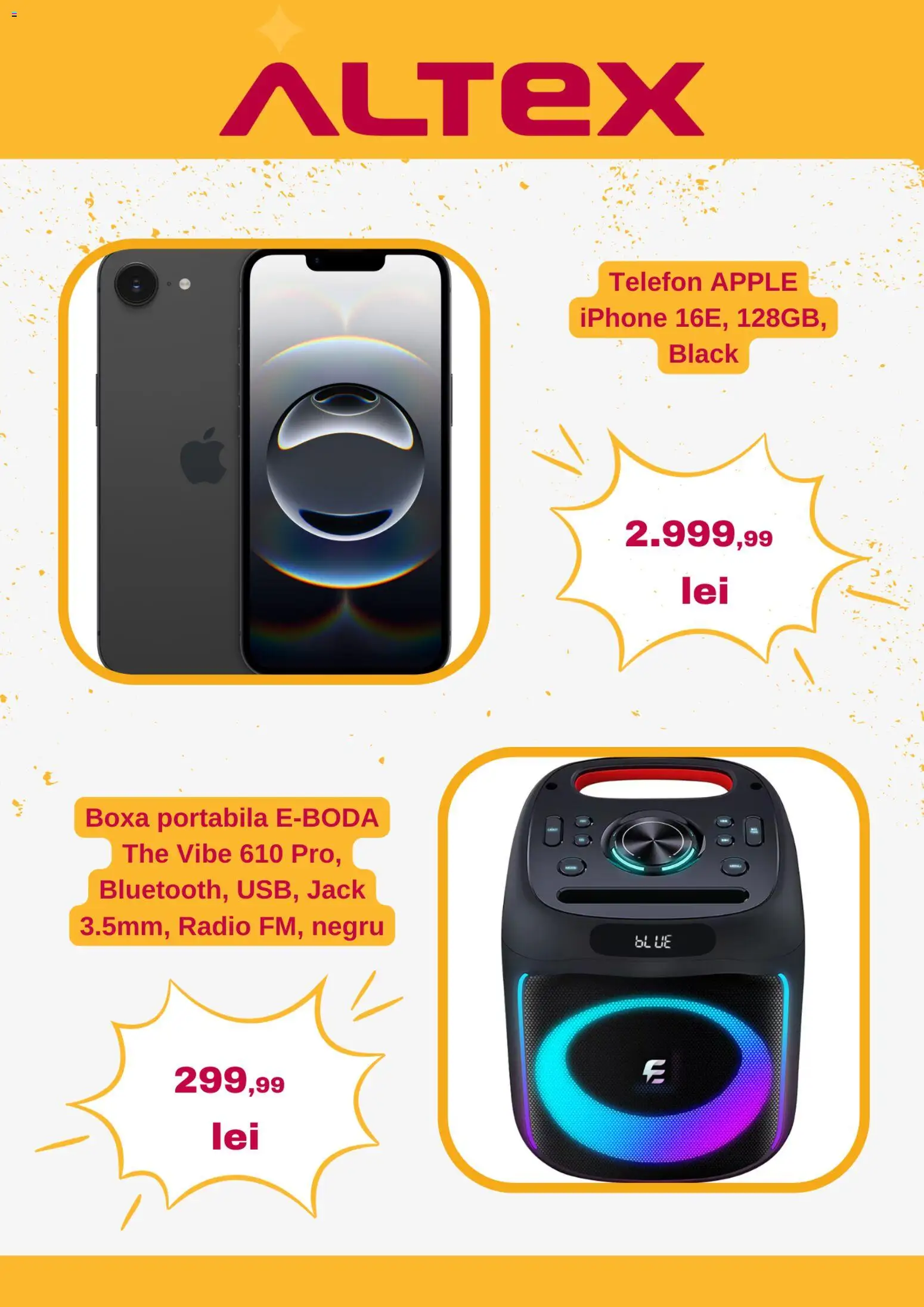 Catalog Altex 29 Ianuarie - 3 Februarie 2026 | Pagina 2 | Produse: Telefon, Radio, Apple, Boxă portabilă