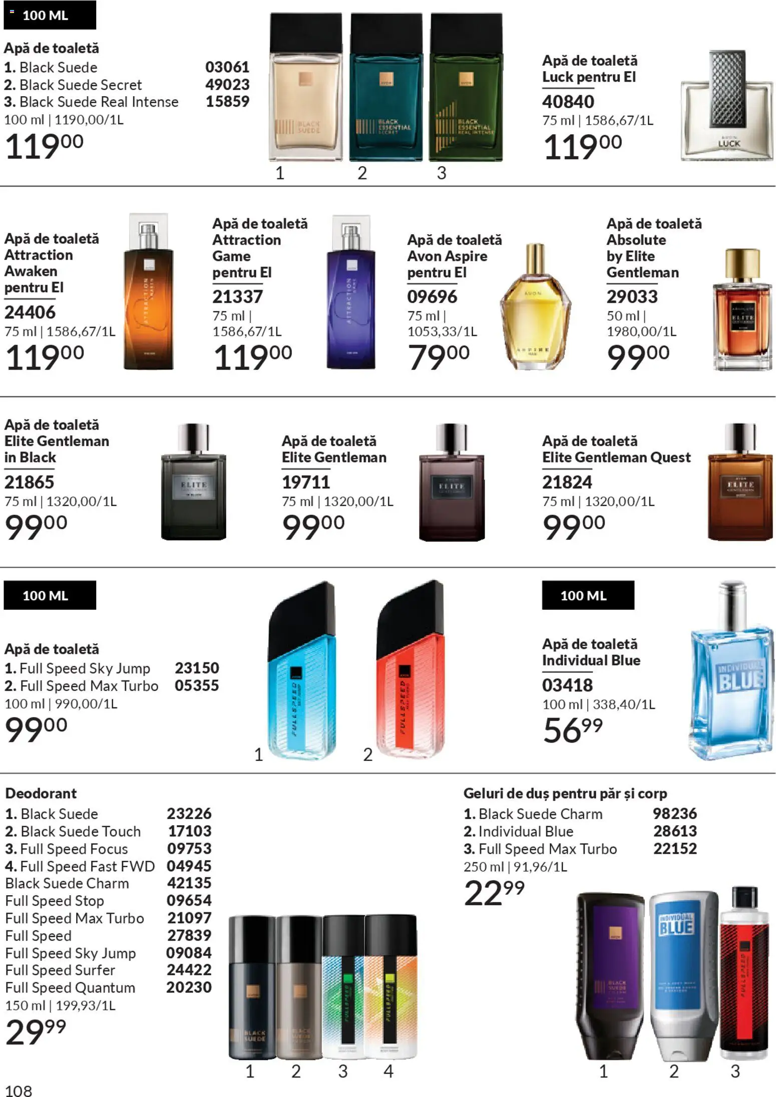 Catalog Avon 1 - 27 Februarie 2026 | Pagina 110 | Produse: Toaletă, Duș, Gel de duș, Apă