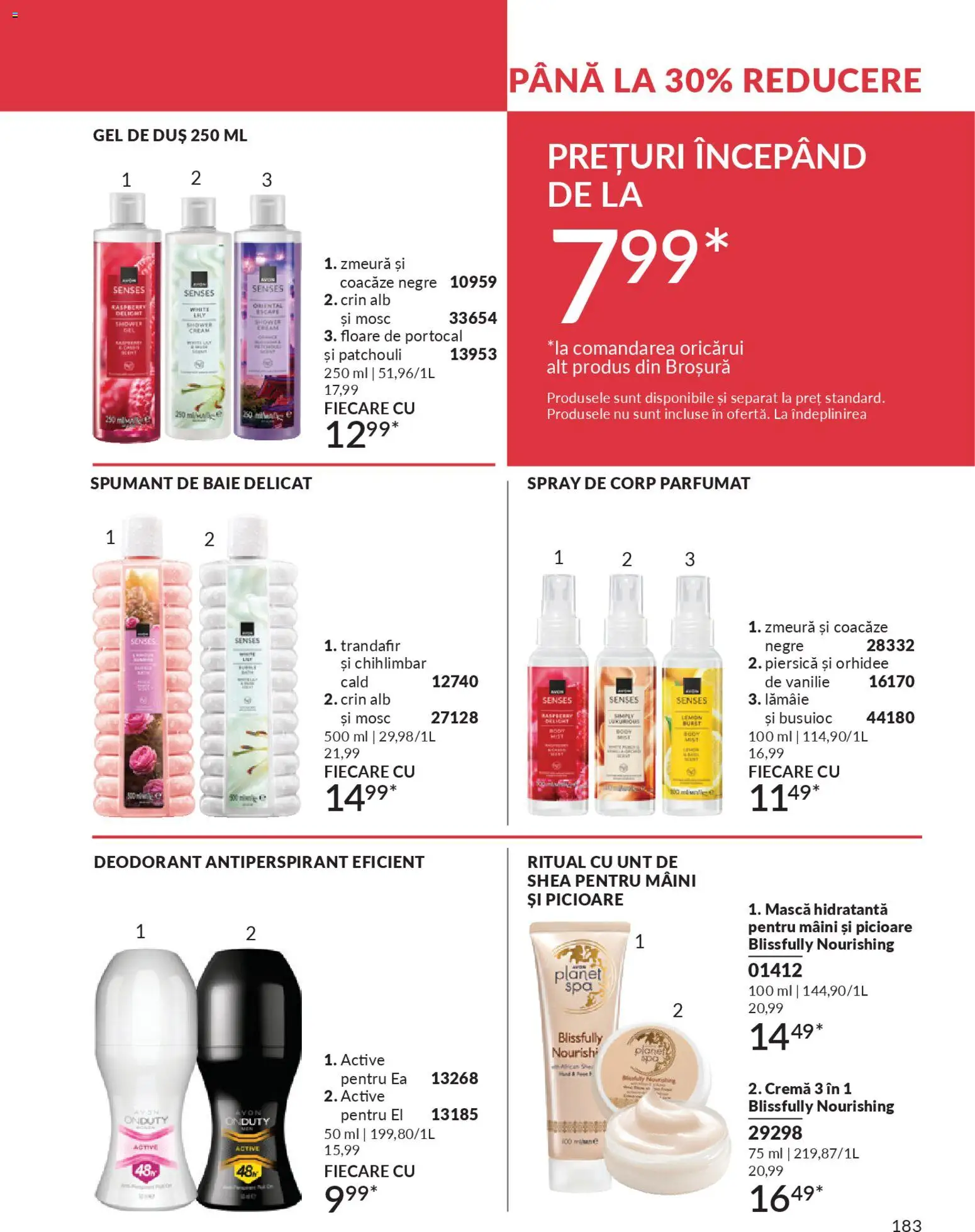 Catalog Avon 1 - 27 Februarie 2026 | Pagina 185 | Produse: Zmeură, Gel de duș, Deodorant, Spumant de baie