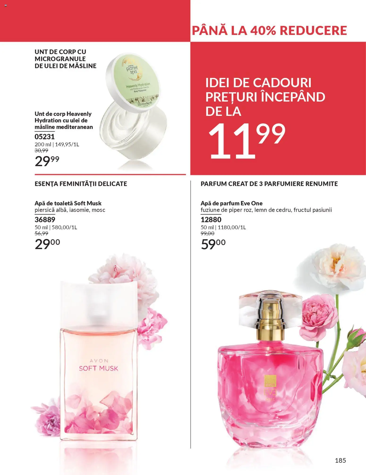 Catalog Avon 1 - 27 Februarie 2026 | Pagina 187 | Produse: Apă de parfum, Unt de corp, Măsline, Unt