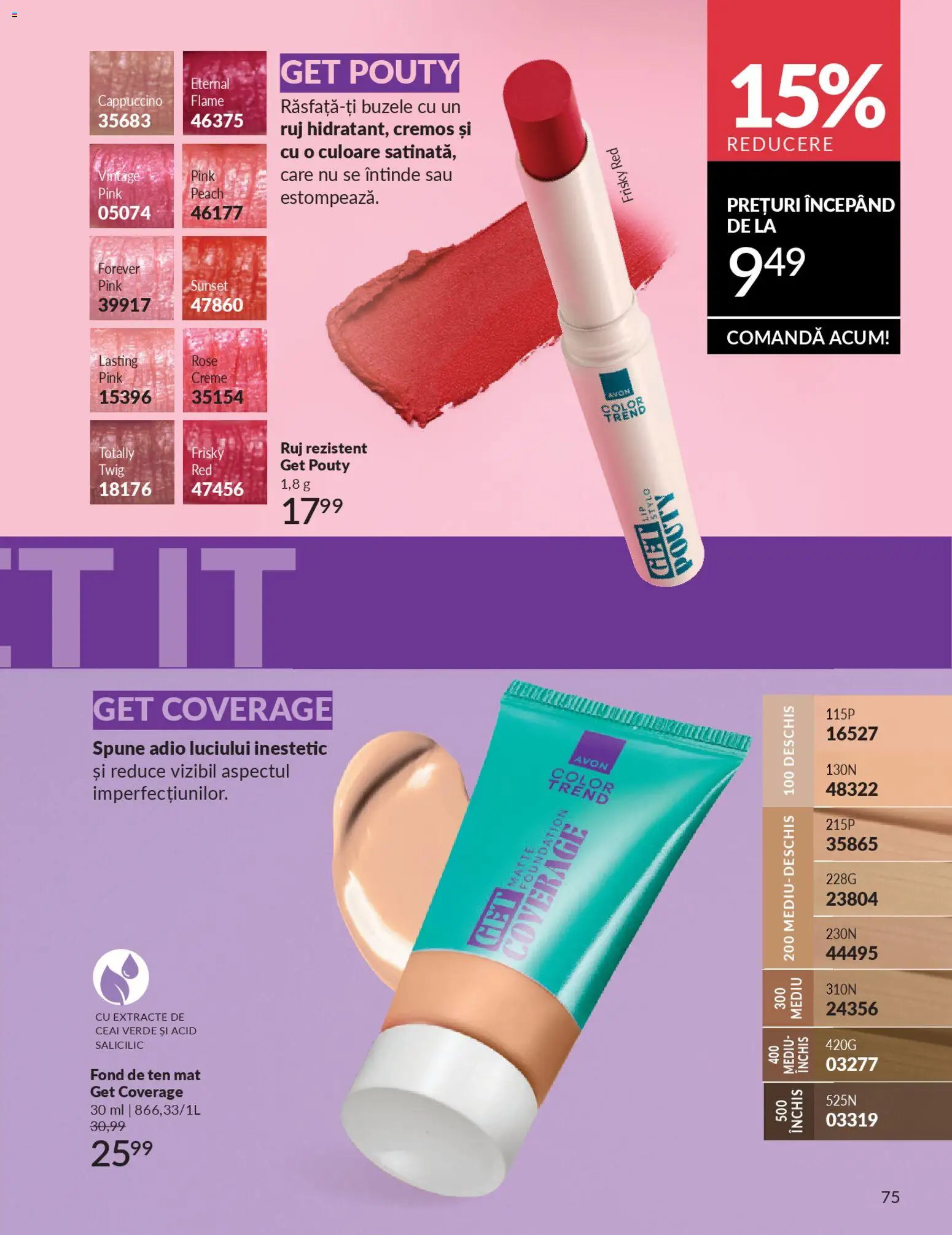 Catalog Avon 1 - 27 Februarie 2026 | Pagina 77 | Produse: Fond de ten, Ruj, Ceai