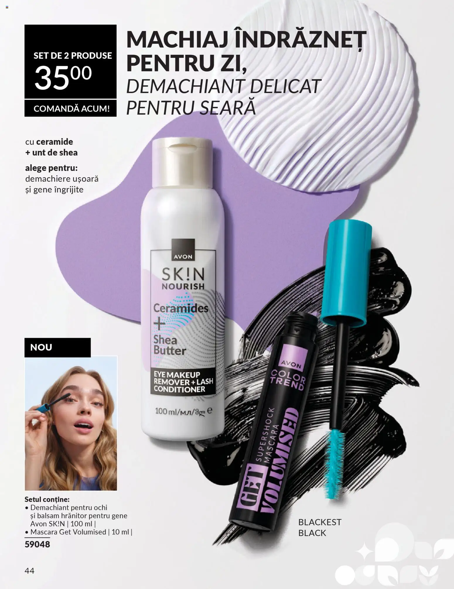 Catalog Avon 1 - 27 Februarie 2026 | Pagina 44 | Produse: Demachiant, Mascara, Balsam, Unt