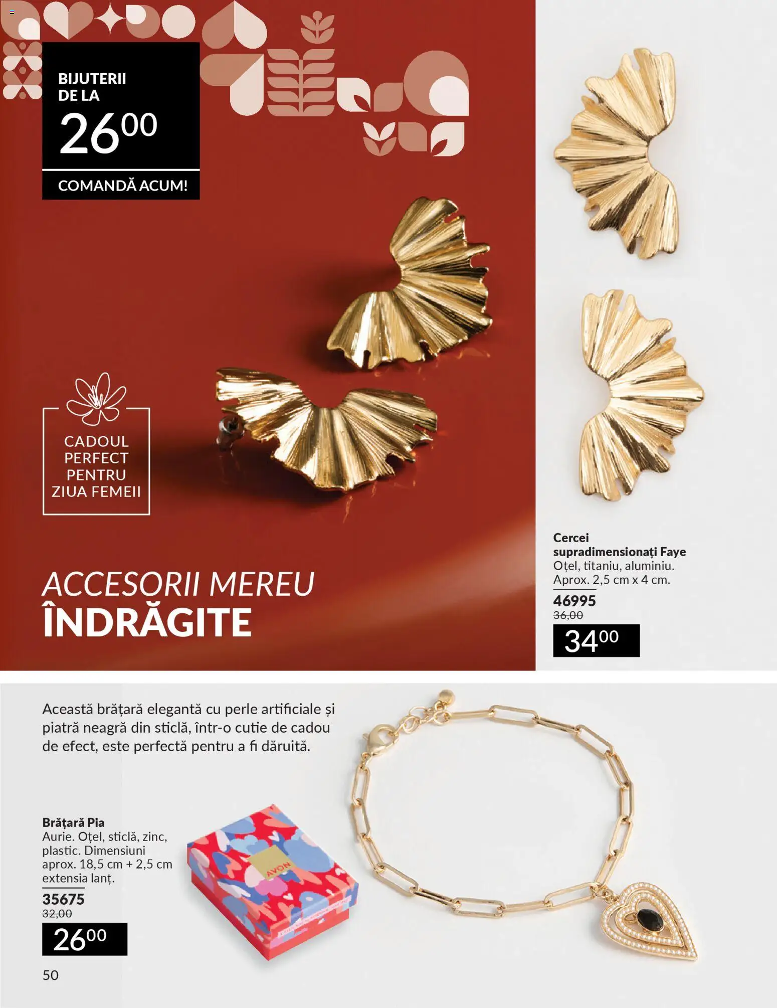 Catalog Avon 1 - 27 Februarie 2026 | Pagina 50 | Produse: Cercei, Brățară, Akrilik boya, Cutie
