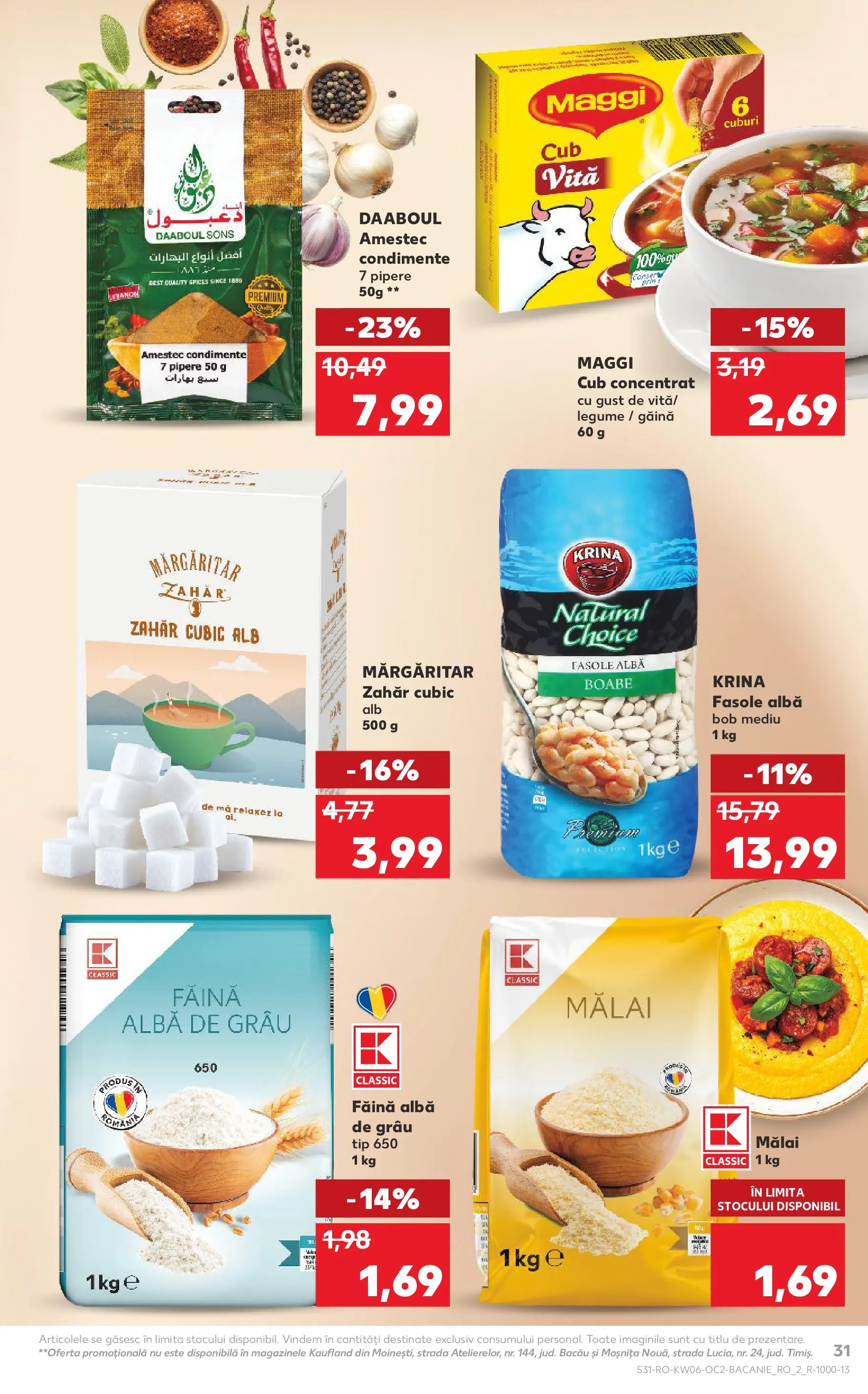 Catalog Kaufland 4 - 9 Februarie 2026 | Pagina 31 | Produse: Fasole albă, Condimente, Legume, Zahăr