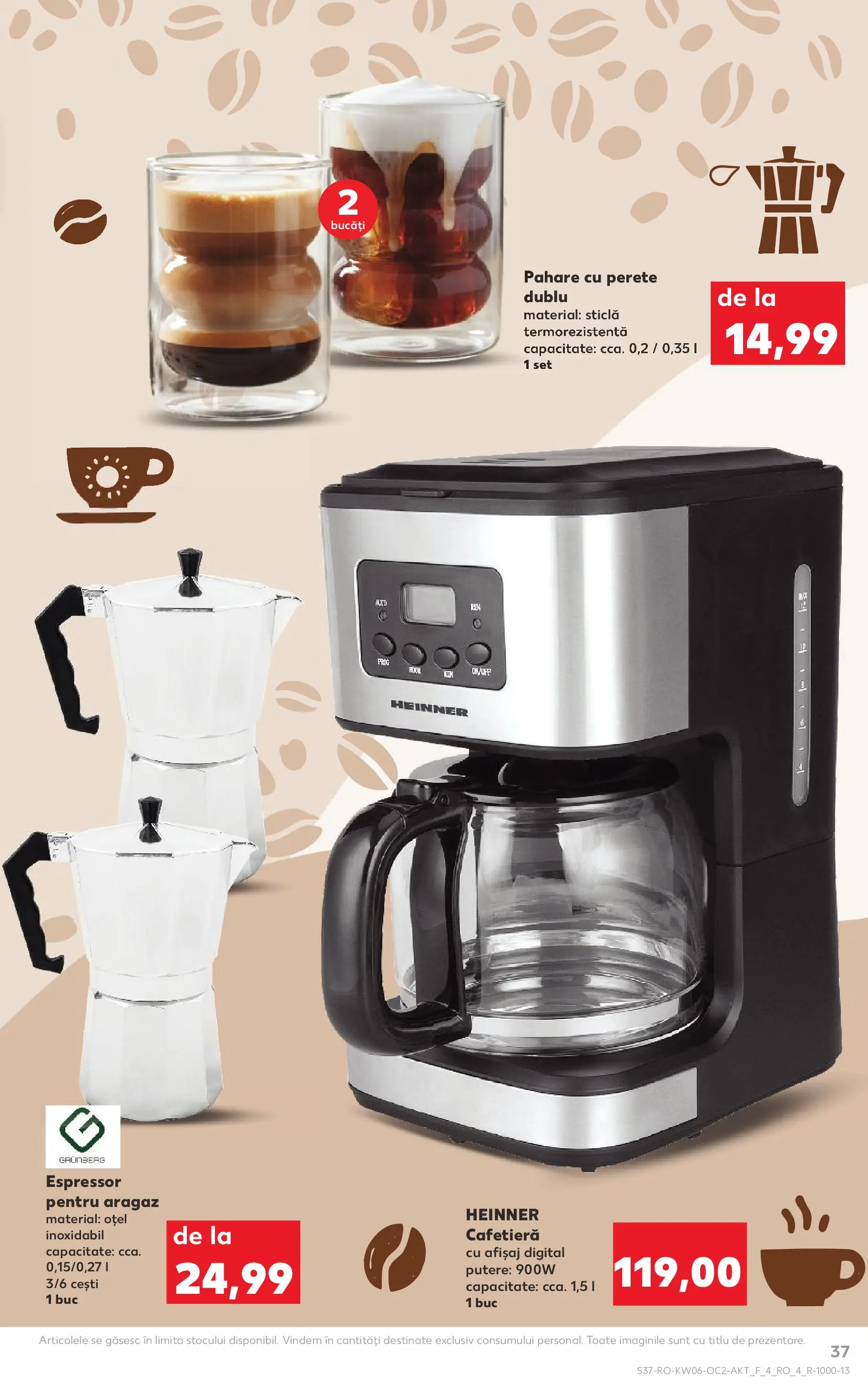 Catalog Kaufland 4 - 9 Februarie 2026 | Pagina 37 | Produse: Espressor, Aragaz, Pahare, Cafetieră