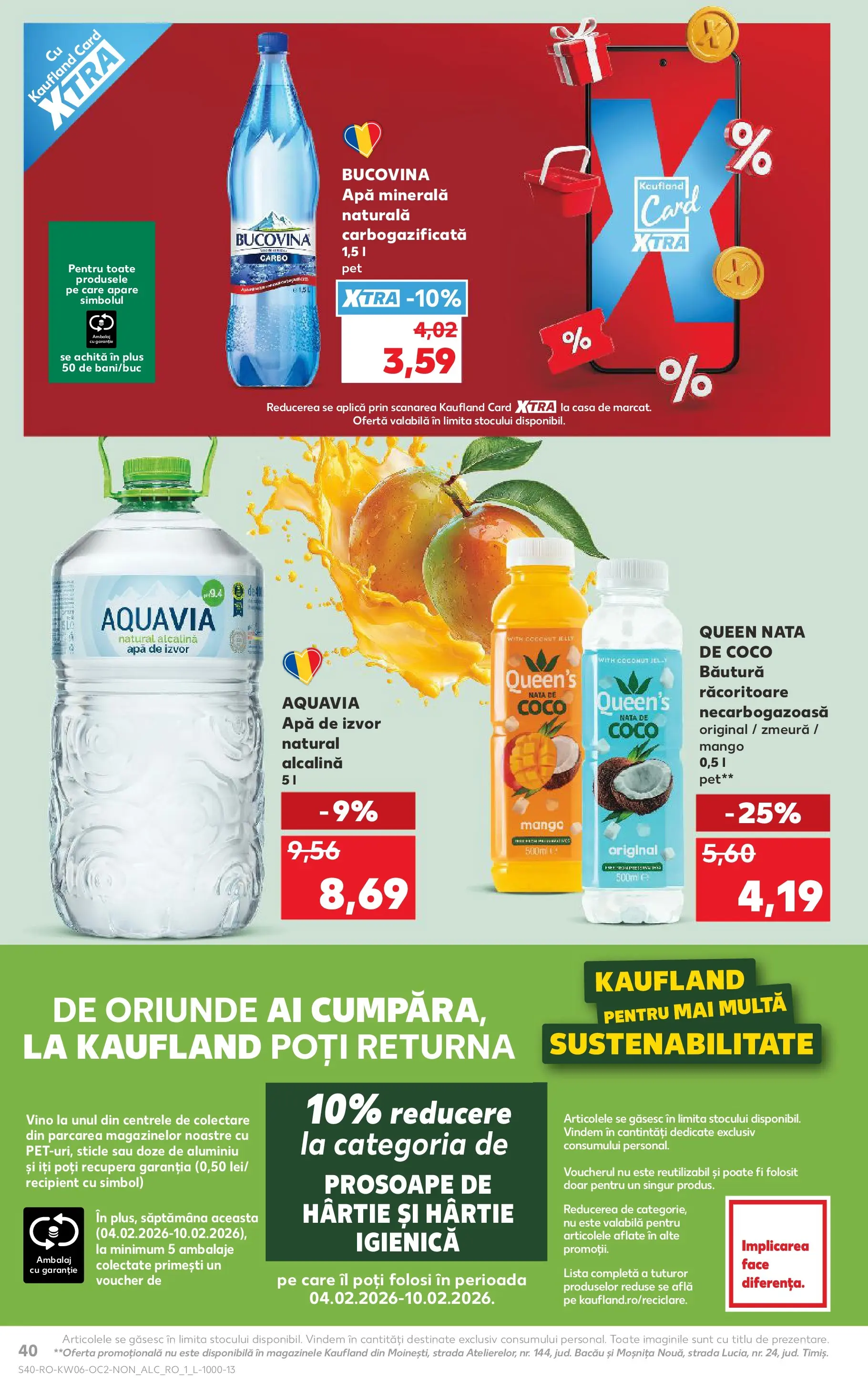 Catalog Kaufland 4 - 9 Februarie 2026 | Pagina 40 | Produse: Zmeură, Yazı tahtası kalemi, Apă, Mango