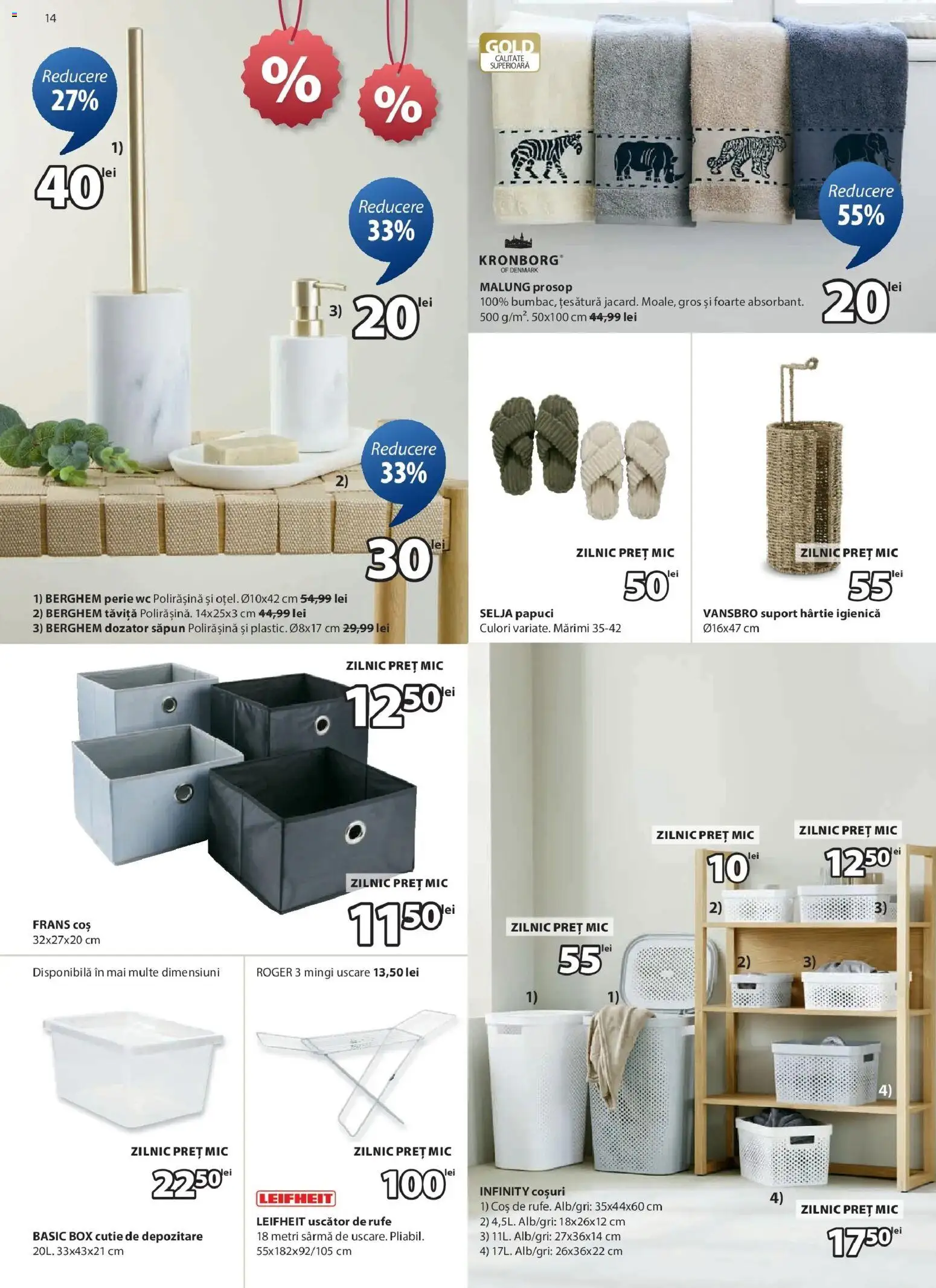 Catalog JYSK 24 Ianuarie - 21 Februarie 2026 | Pagina 14 | Produse: Uscător, Coș, Cutie, Papuci