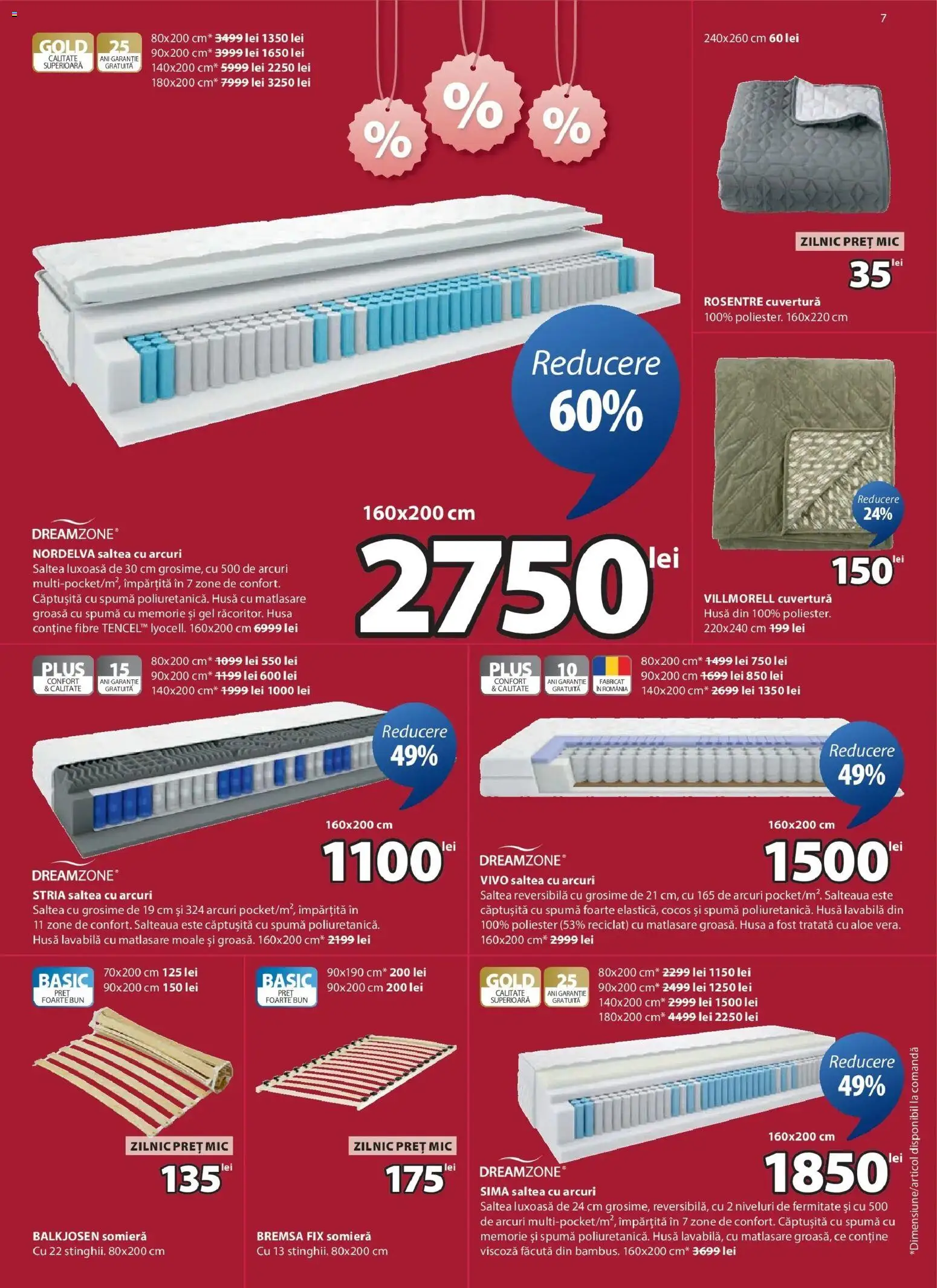 Catalog JYSK 24 Ianuarie - 21 Februarie 2026 | Pagina 7 | Produse: Memorie, Cuvertură, Saltea, Türk kahvesi öğütme değirmeni