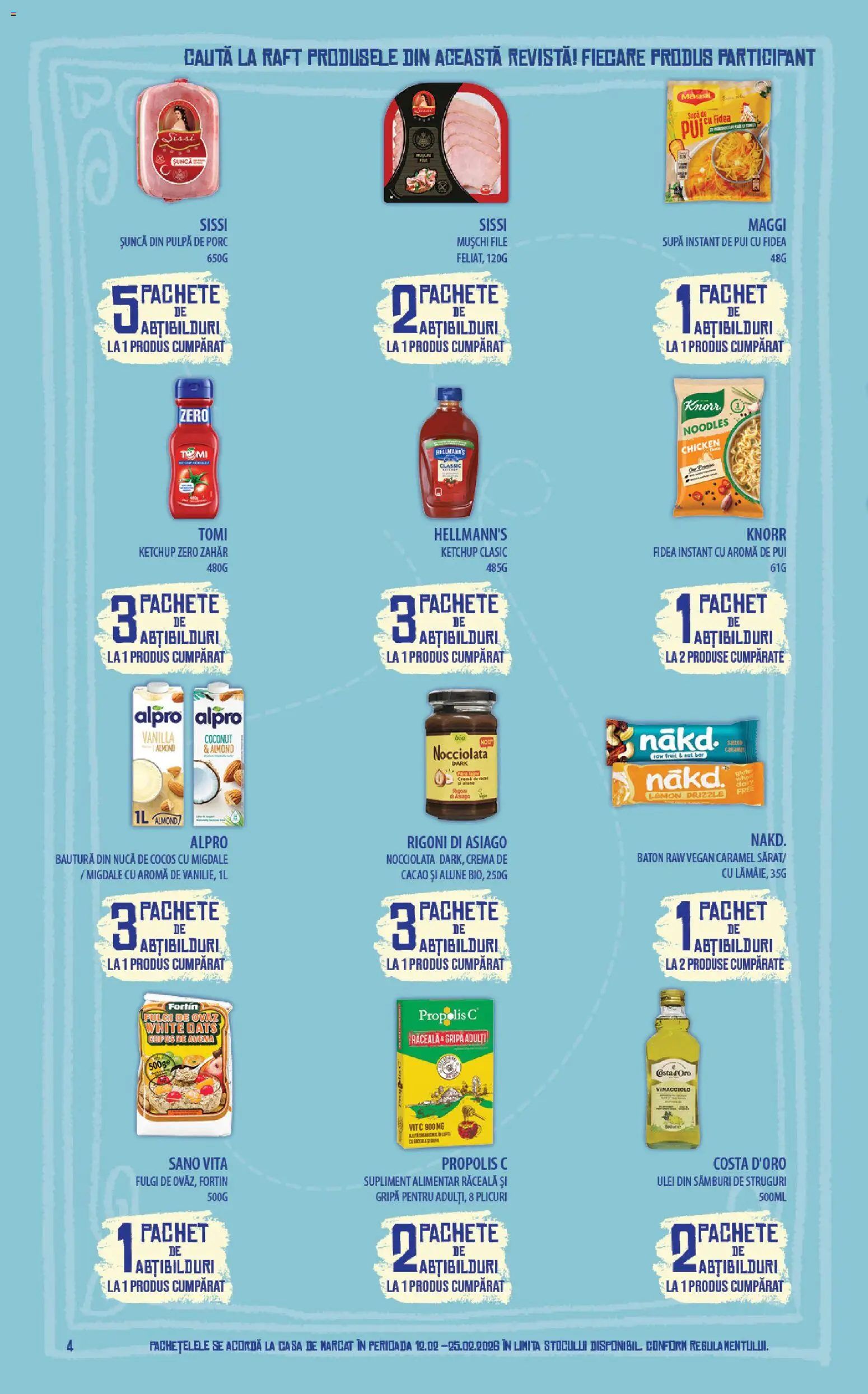 Catalog Mega Image 12 - 24 Februarie 2026 | Pagina 4 | Produse: Cremă, Șuncă, Noodles, Fulgi