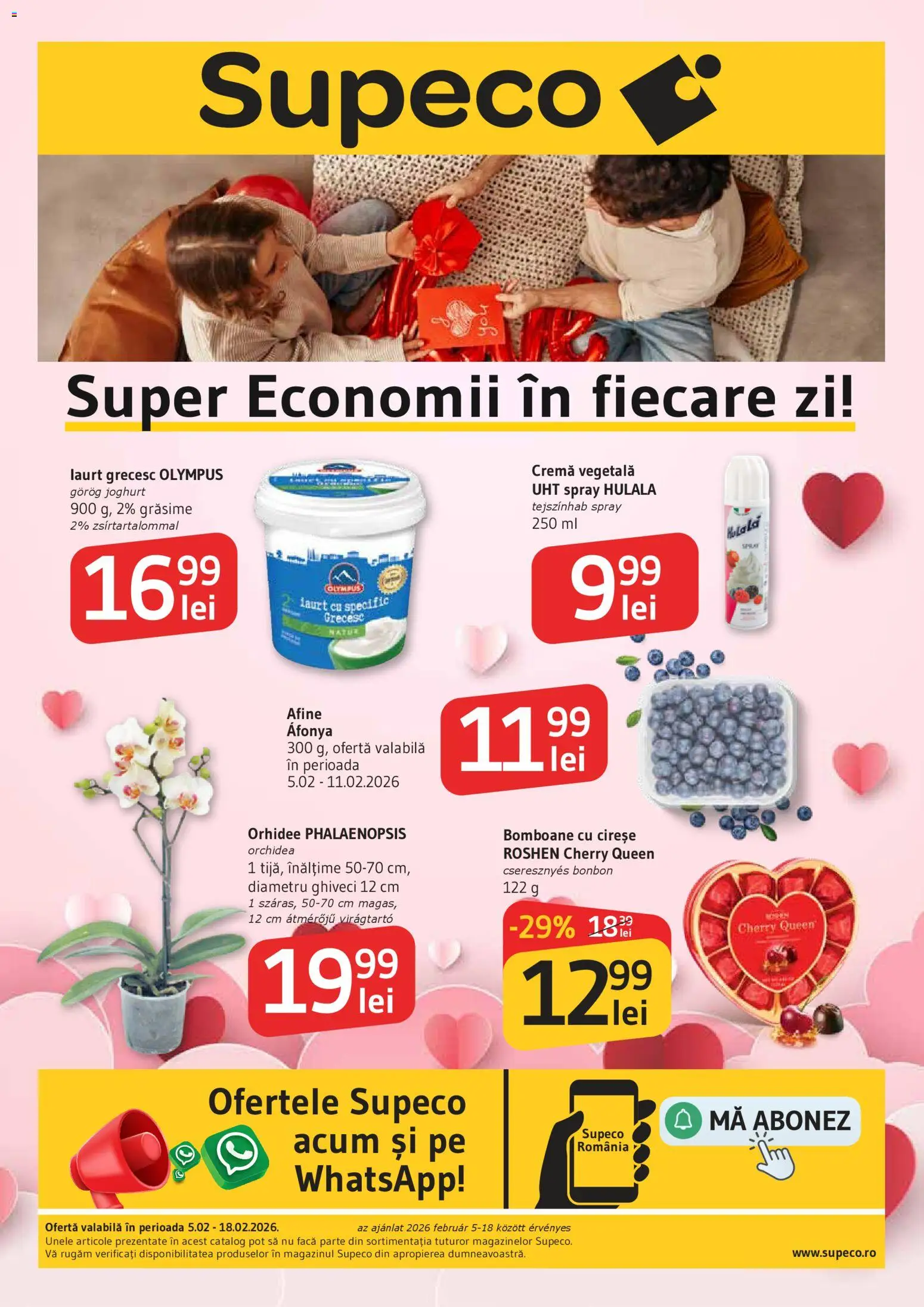 Catalog Supeco 5 - 17 Februarie 2026 | Pagina 1 | Produse: Afine, Cremă, Bomboane, Cireșe