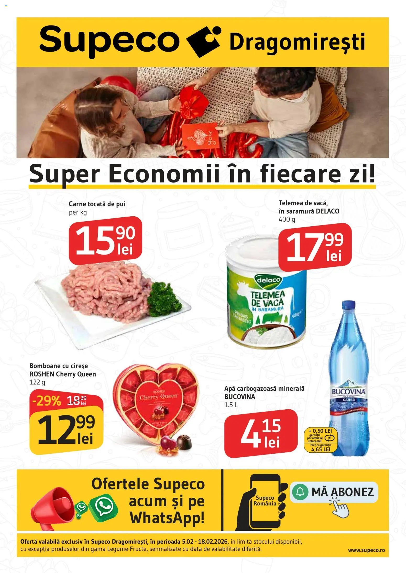 Catalog Supeco 5 - 17 Februarie 2026 | Pagina 1 | Produse: Light Kedi Konservesi, Kedi Oyun Alanları, Bomboane, Apă