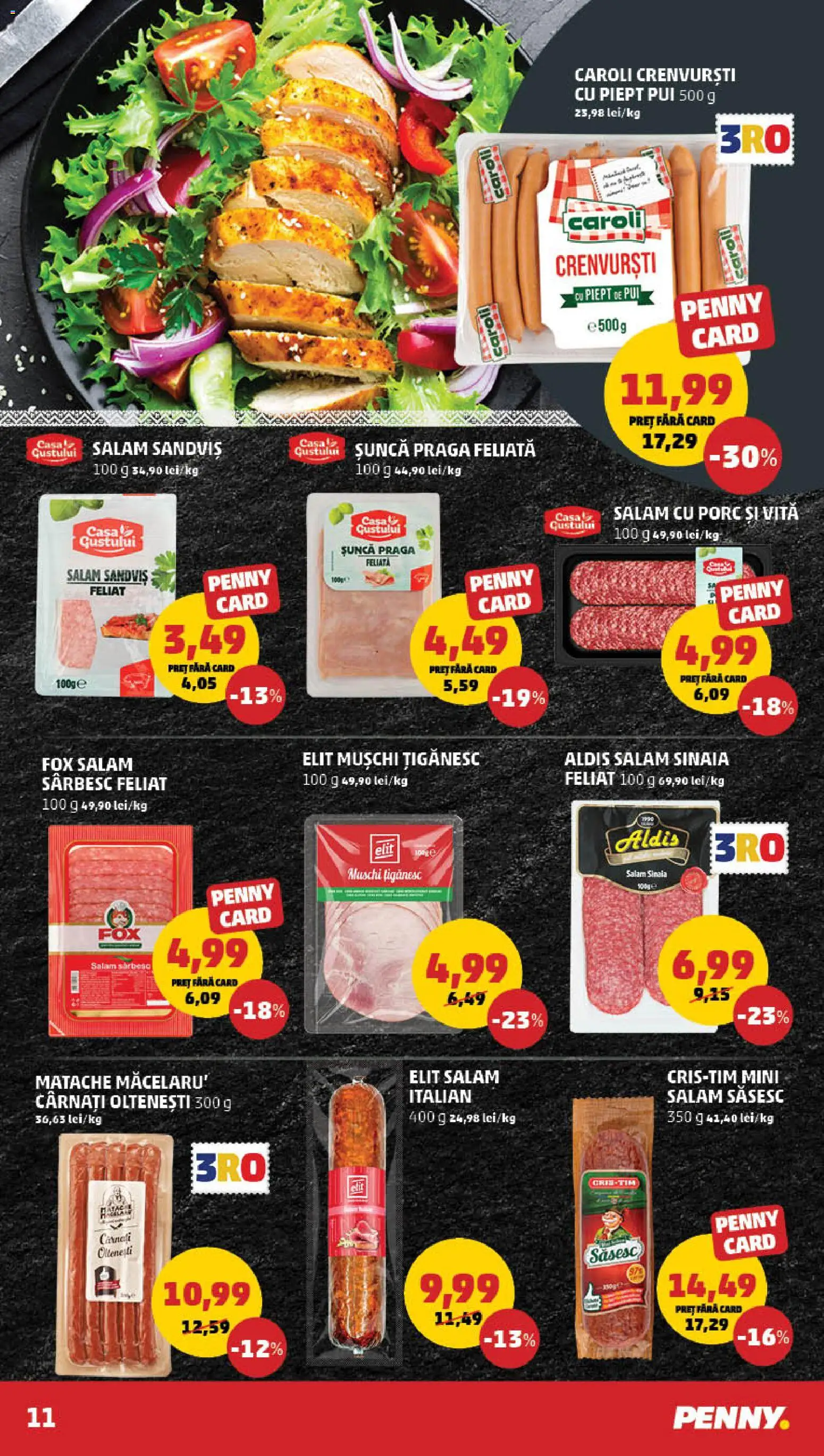 Catalog PENNY Market 11 - 16 Februarie 2026 | Pagina 11 | Produse: Bahçe aydınlatması, Salam, Șuncă, Cârnați