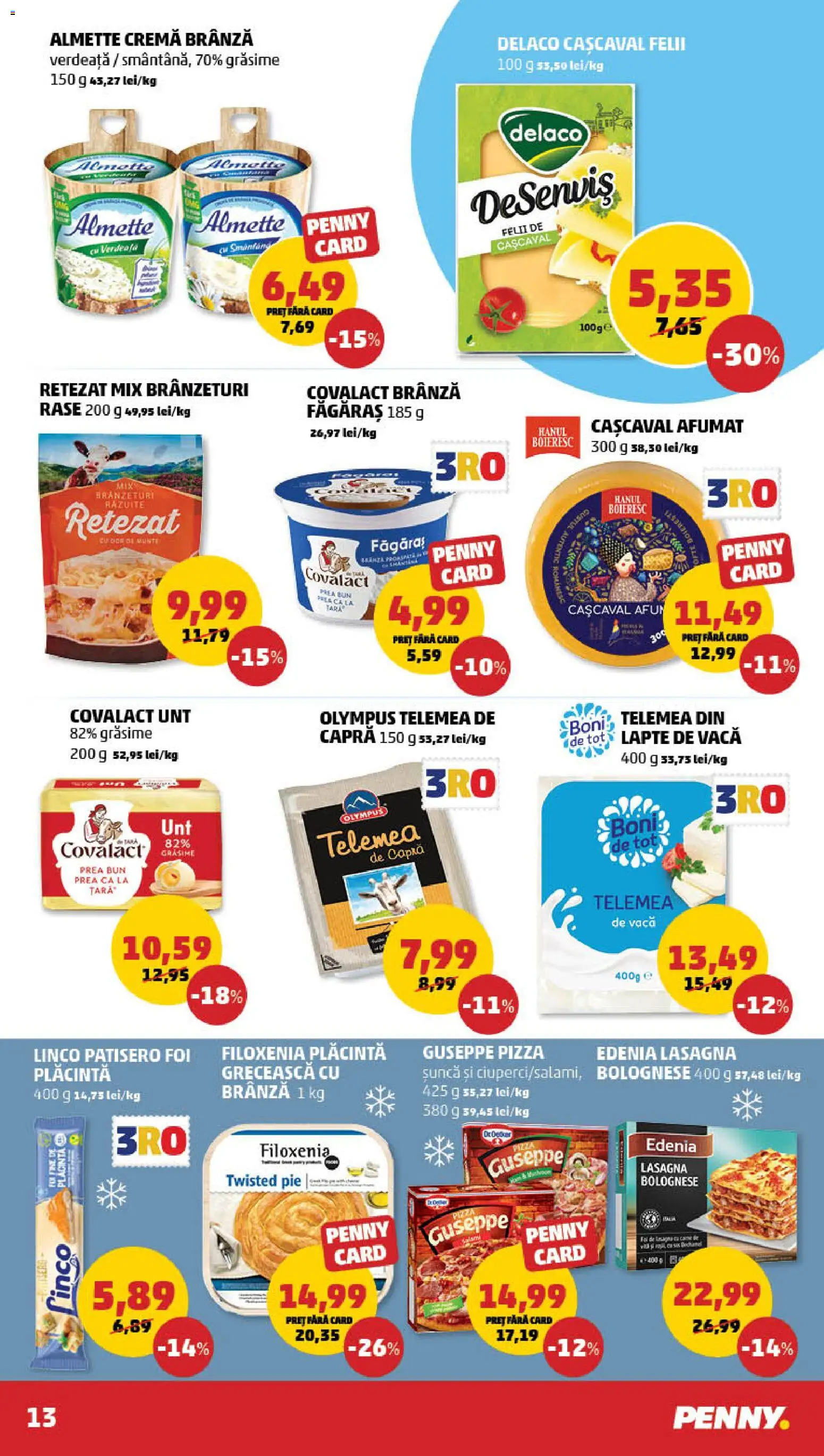 Catalog PENNY Market 11 - 16 Februarie 2026 | Pagina 13 | Produse: Light Kedi Konservesi, Lasagna, Cașcaval, Pizza