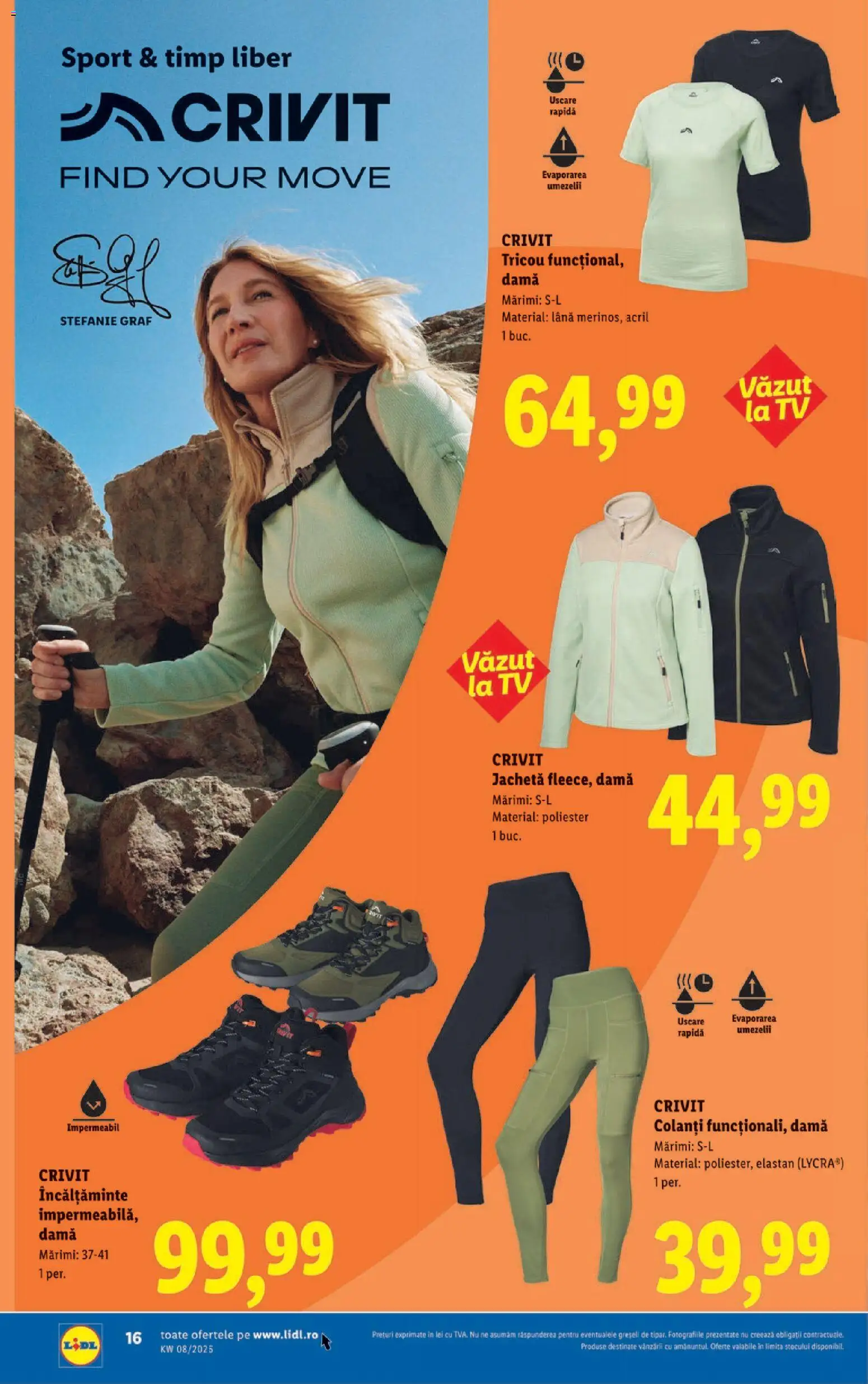 Catalog LIDL 16 - 21 Februarie 2026 | Pagina 16 | Produse: Jachetă, Bornoz takımı, Tricou, Colanți