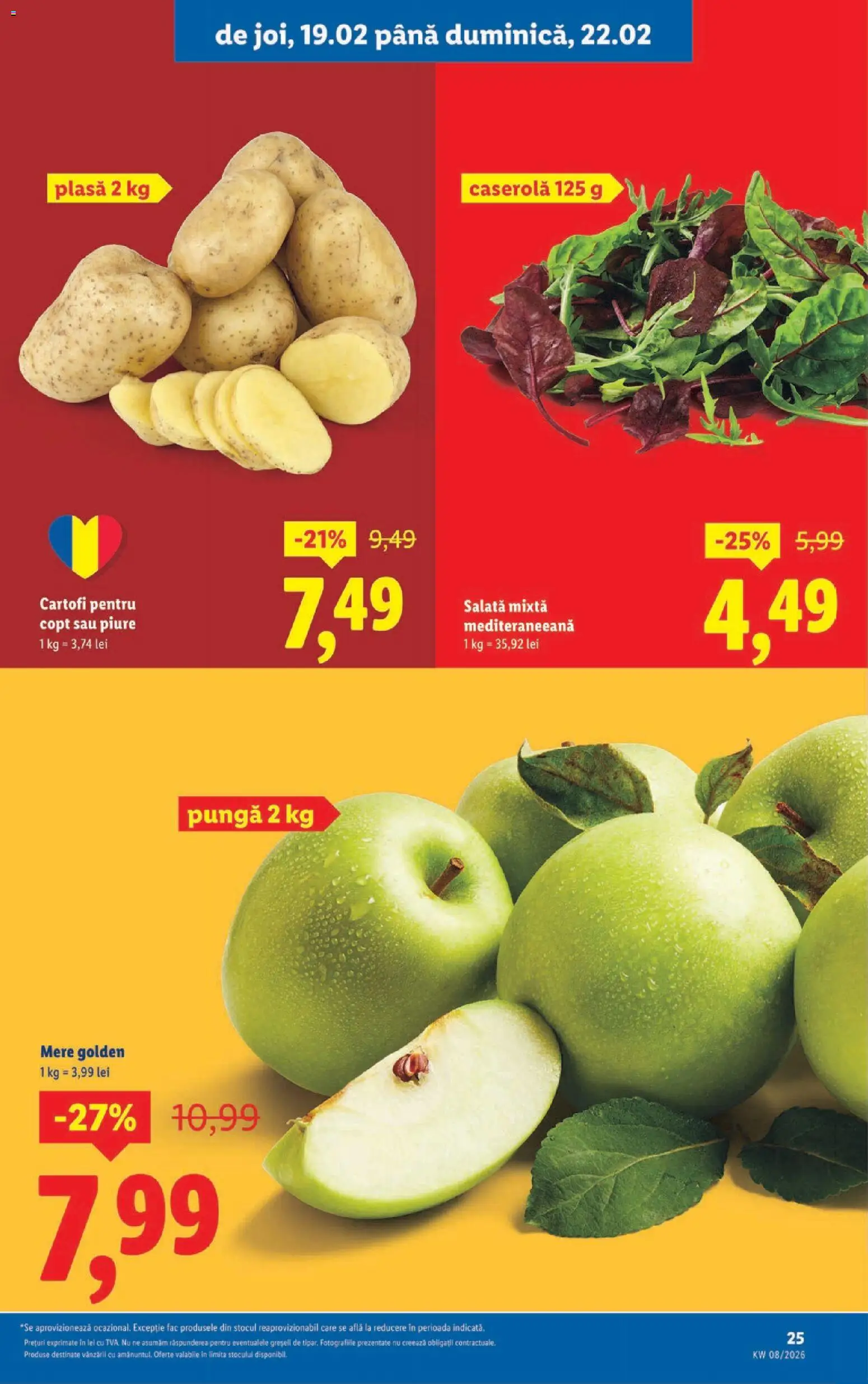 Catalog LIDL 16 - 21 Februarie 2026 | Pagina 25 | Produse: Pungă, Mere, Salată, Cartofi