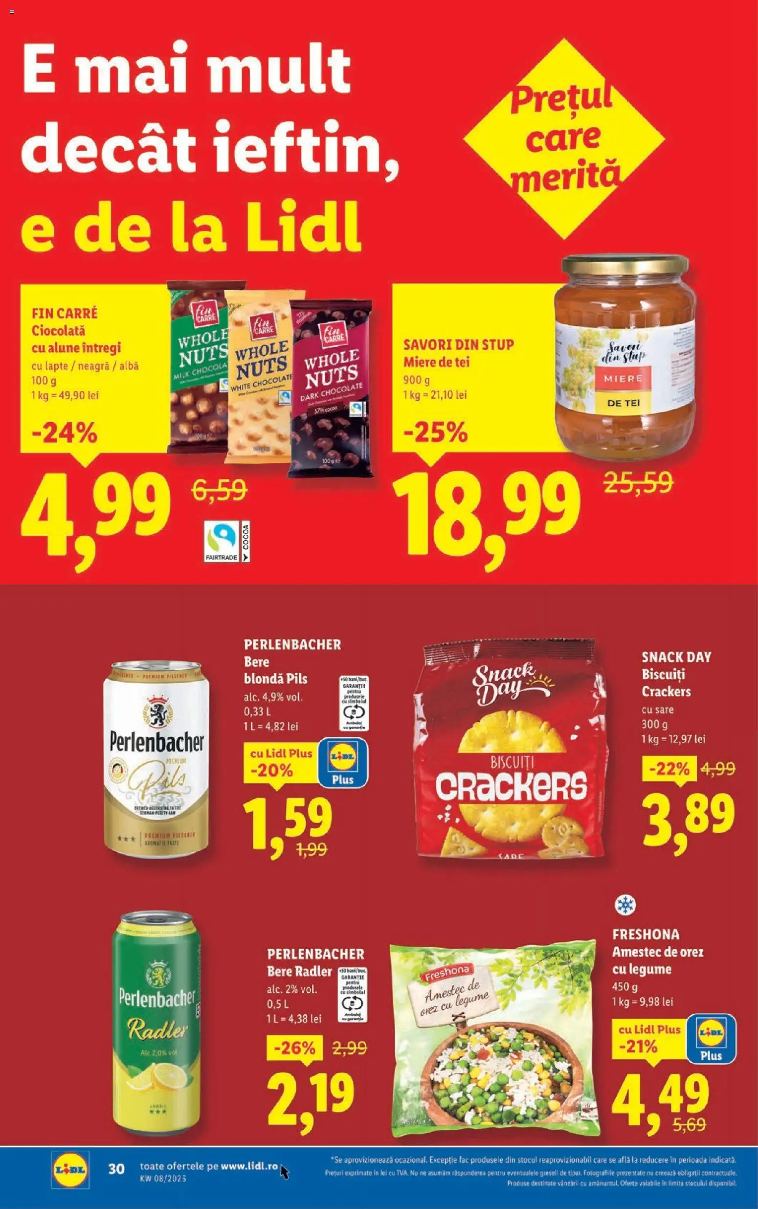 Catalog LIDL 16 - 21 Februarie 2026 | Pagina 30 | Produse: Alune, Lapte, Ciocolată, Biscuiți