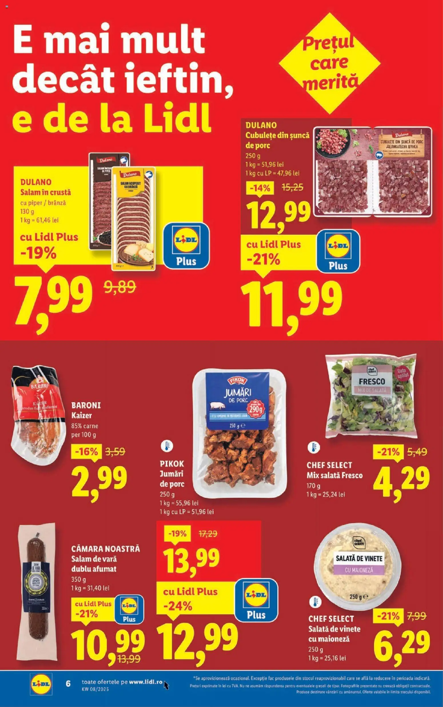 Catalog LIDL 16 - 21 Februarie 2026 | Pagina 6 | Produse: Brânză, Salam, Șuncă, Piper