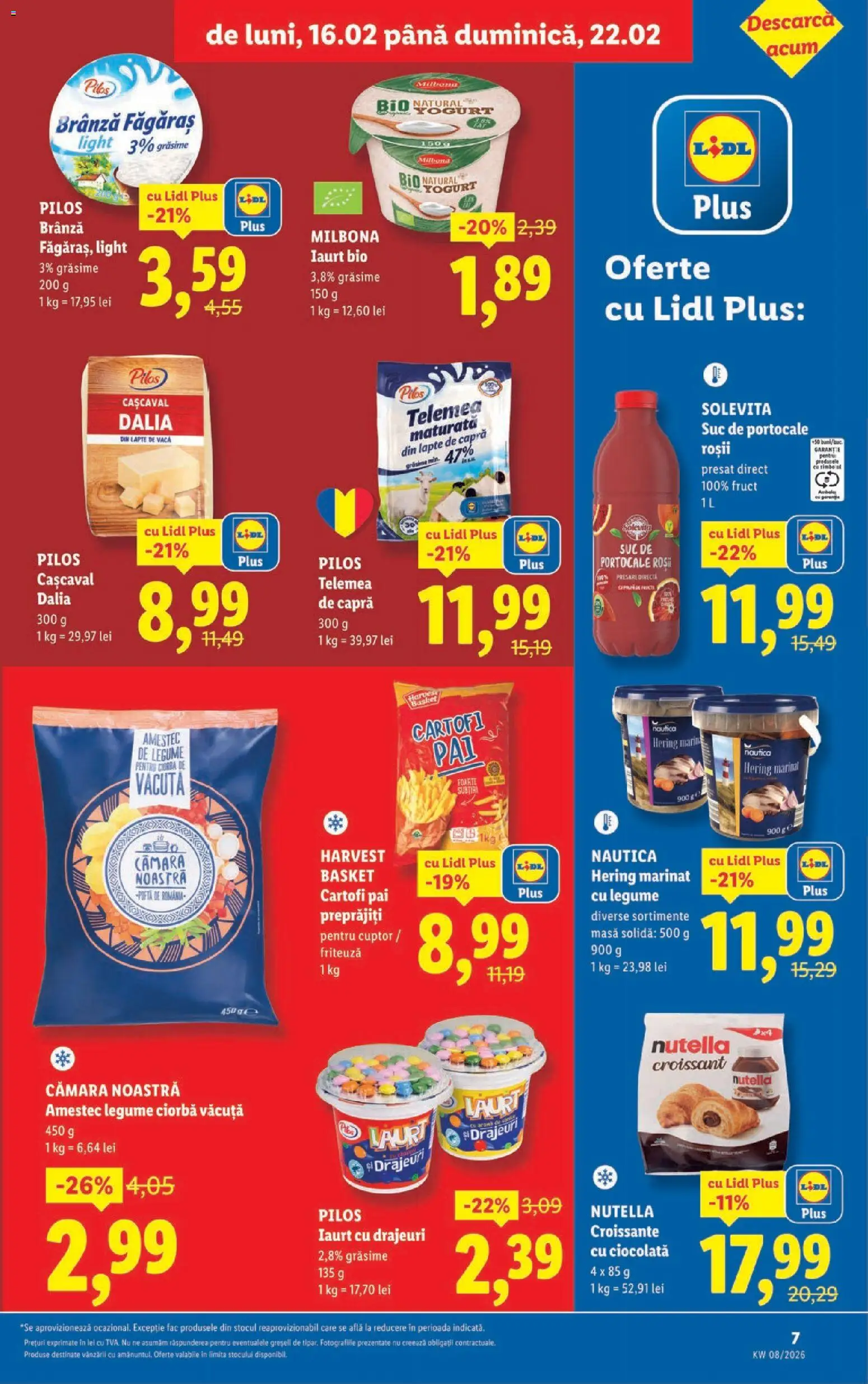 Catalog LIDL 16 - 21 Februarie 2026 | Pagina 7 | Produse: Masă, Cașcaval, Iaurt, Ciocolată