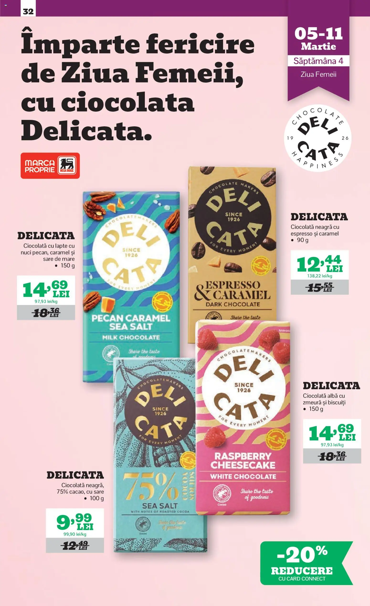 Catalog Mega Image 12 Februarie - 10 Martie 2026 | Pagina 32 | Produse: Zmeură, Lapte, Nuci, Sare