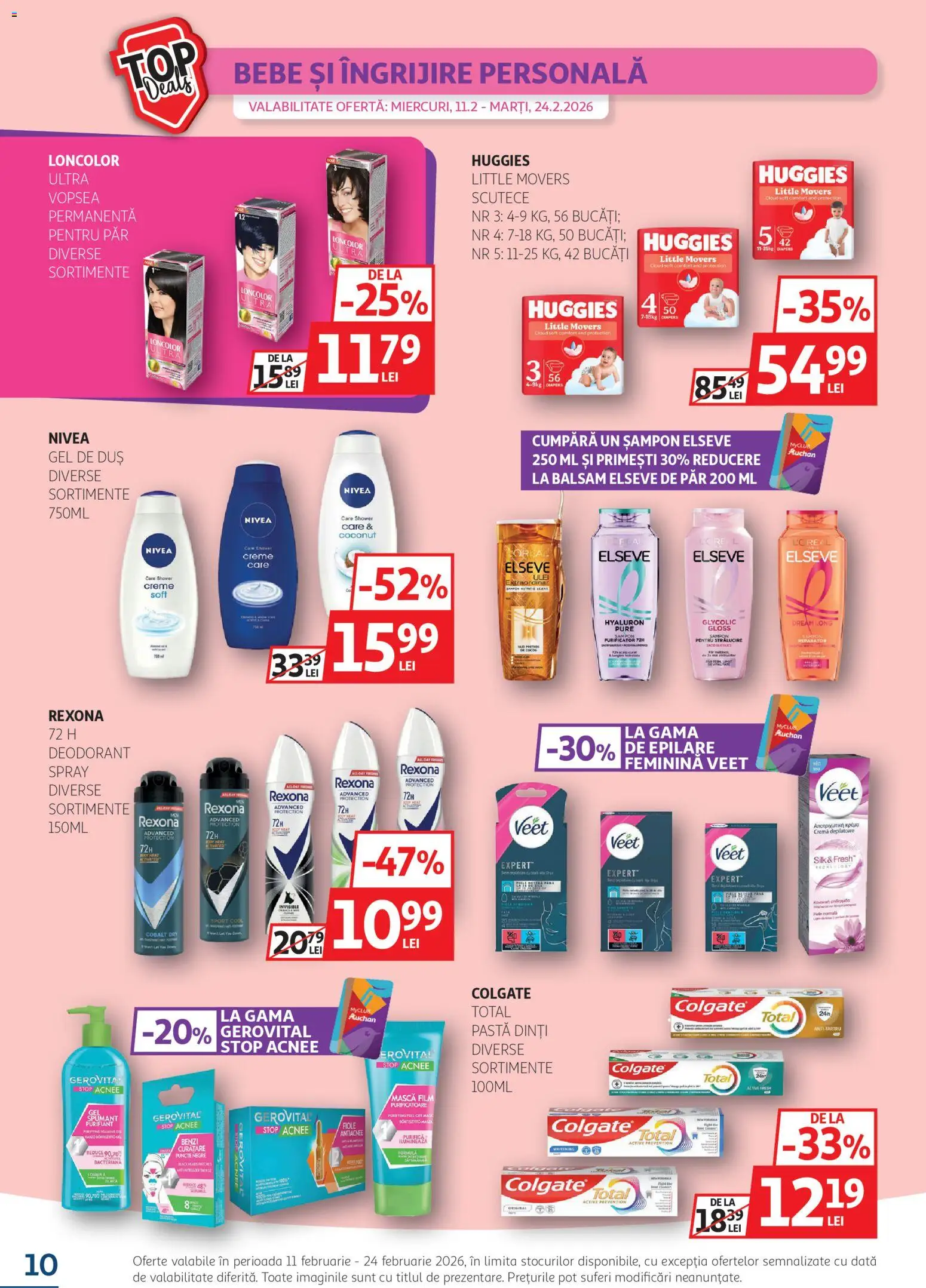 Catalog Auchan 11 - 23 Februarie 2026 | Pagina 10 | Produse: Duș, Șampon, Cremă, Ulei
