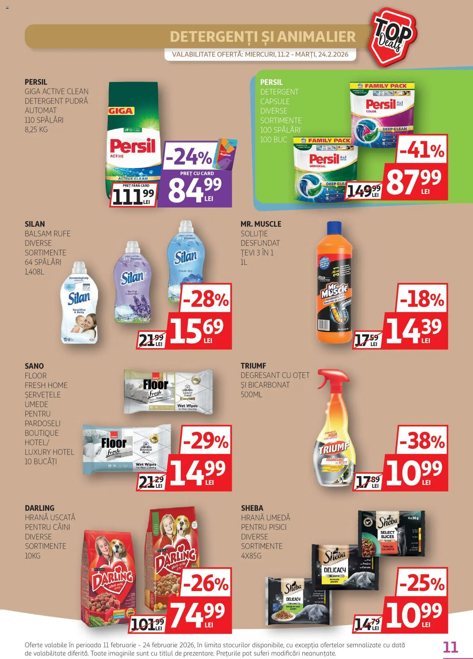 Catalog Auchan 11 - 23 Februarie 2026 | Pagina 11 | Produse: Pomelo, Hacıyatmaz Kedi Oyuncağı, Pudră, Detergent