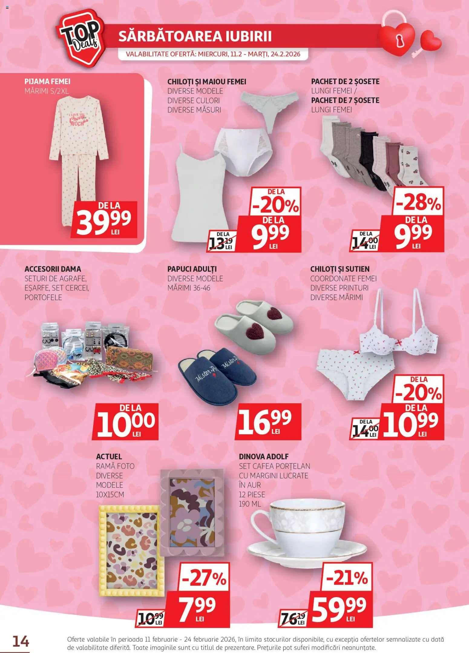 Catalog Auchan 11 - 23 Februarie 2026 | Pagina 14 | Produse: Ramă foto, Cafea, Maiou, Șosete