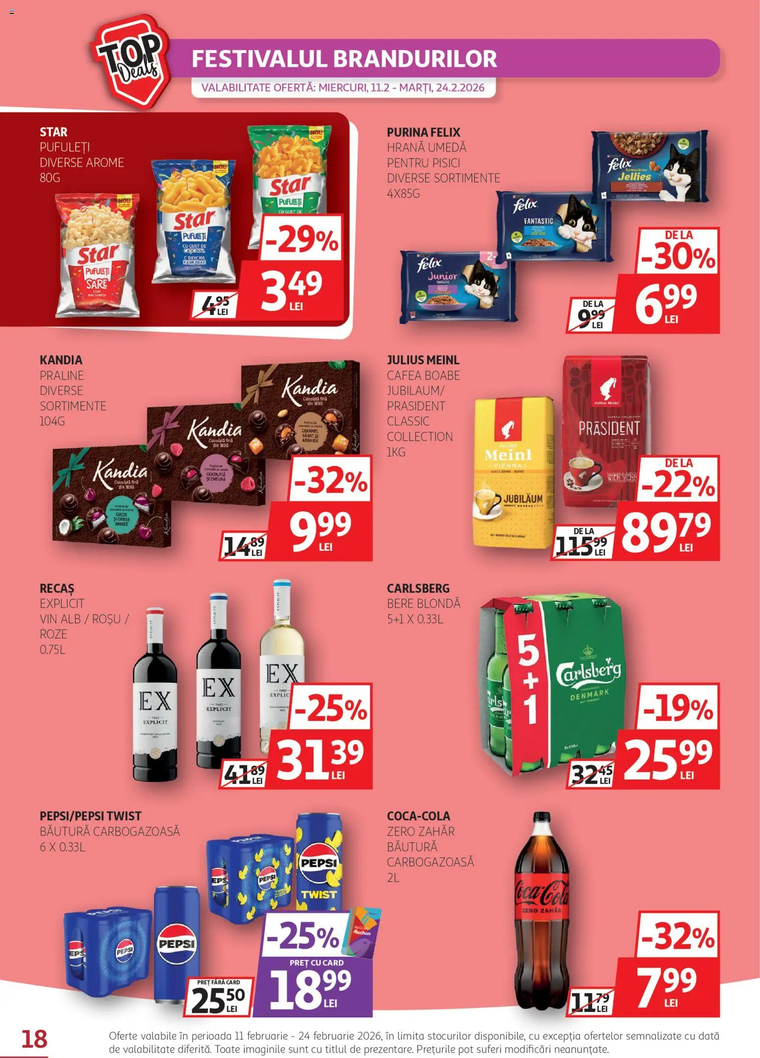 Catalog Auchan 11 - 23 Februarie 2026 | Pagina 18 | Produse: Praline, Cafea, Bere, Cireșe