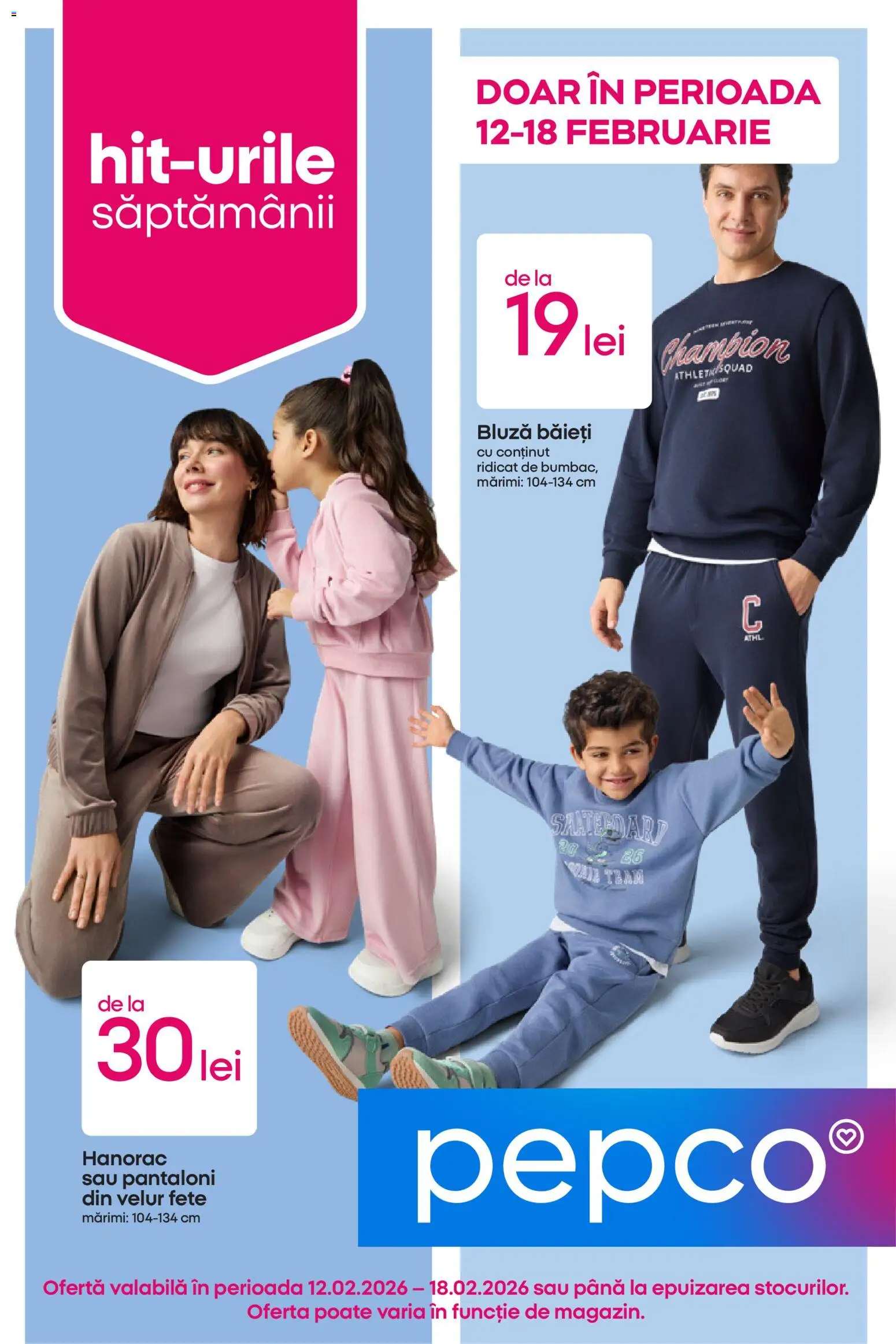 Catalog Pepco 12 - 17 Februarie 2026 | Pagina 1 | Produse: Bluză, Pantaloni, Keşe