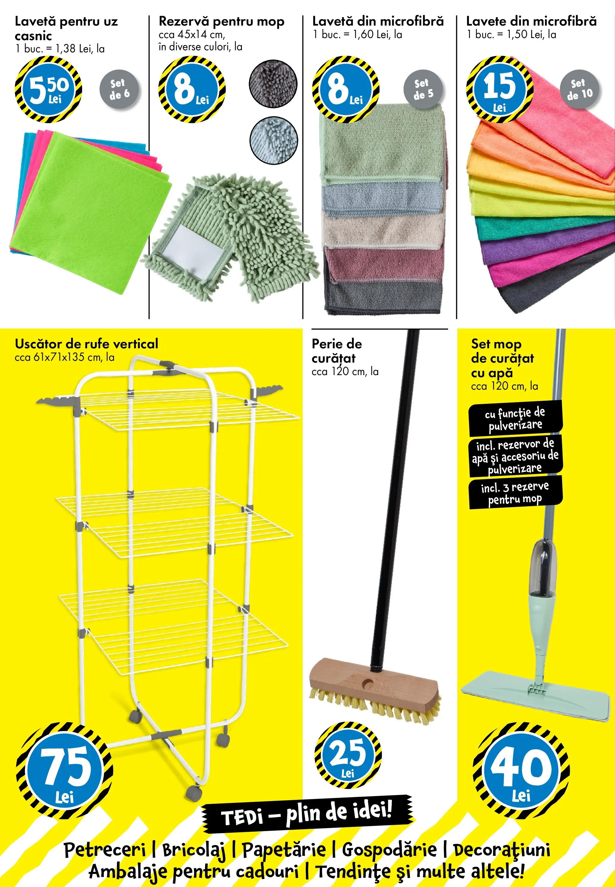 Catalog TEDi 13 - 21 Februarie 2026 | Pagina 18 | Produse: Uscător, Mop, Lavete, Apă