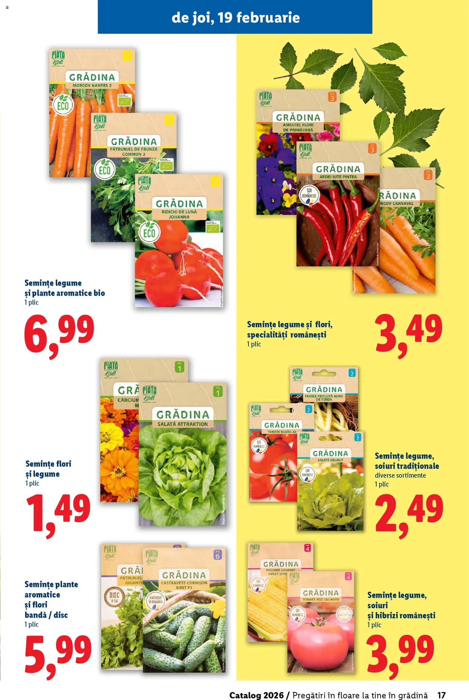 Catalog LIDL 19 Februarie - 4 Aprilie 2026 | Pagina 17 | Produse: Matériel de Street Workout, Ardei, Semințe, Salată