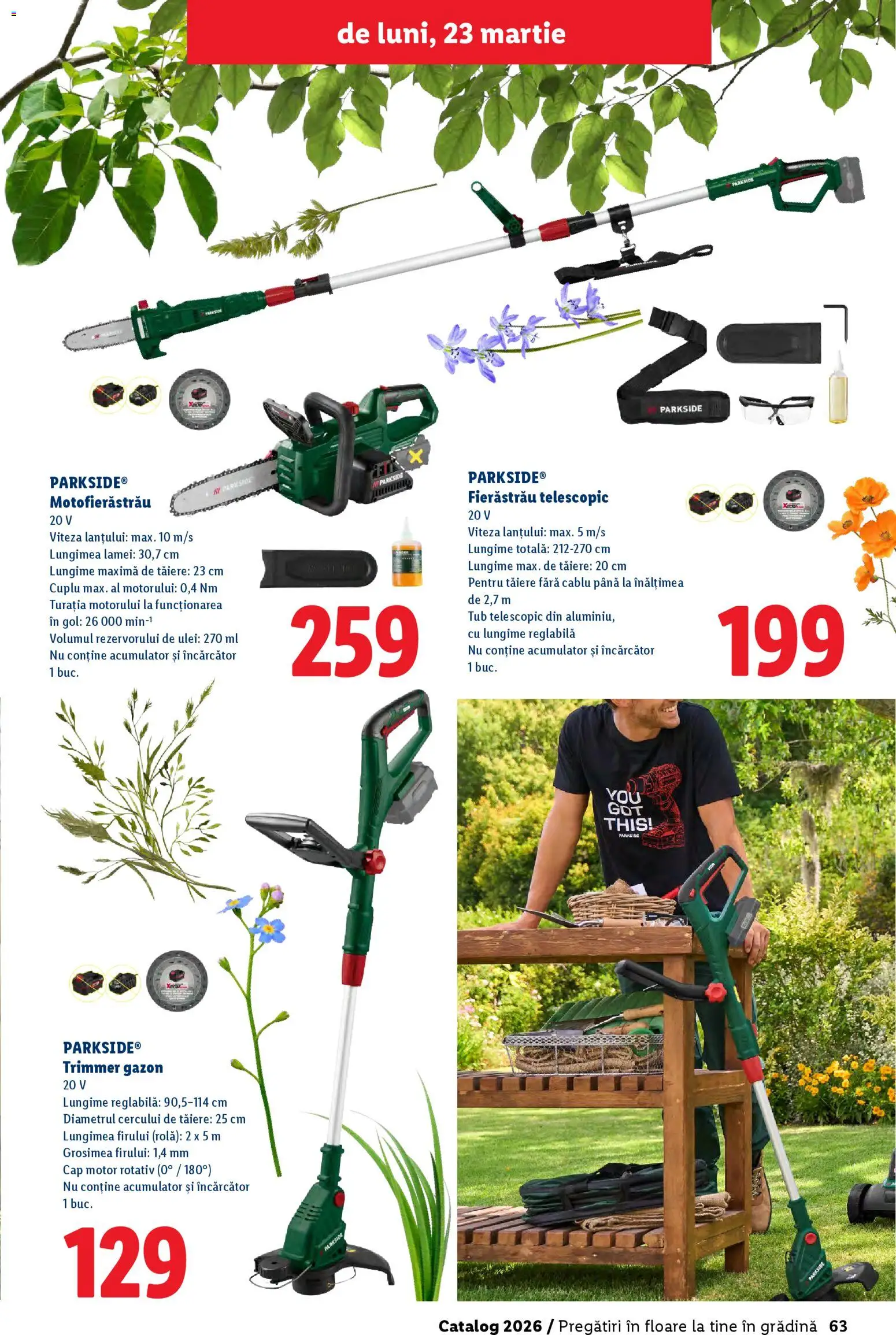 Catalog LIDL 19 Februarie - 4 Aprilie 2026 | Pagina 63 | Produse: Trimmer, Încărcător, Cablu, Ulei