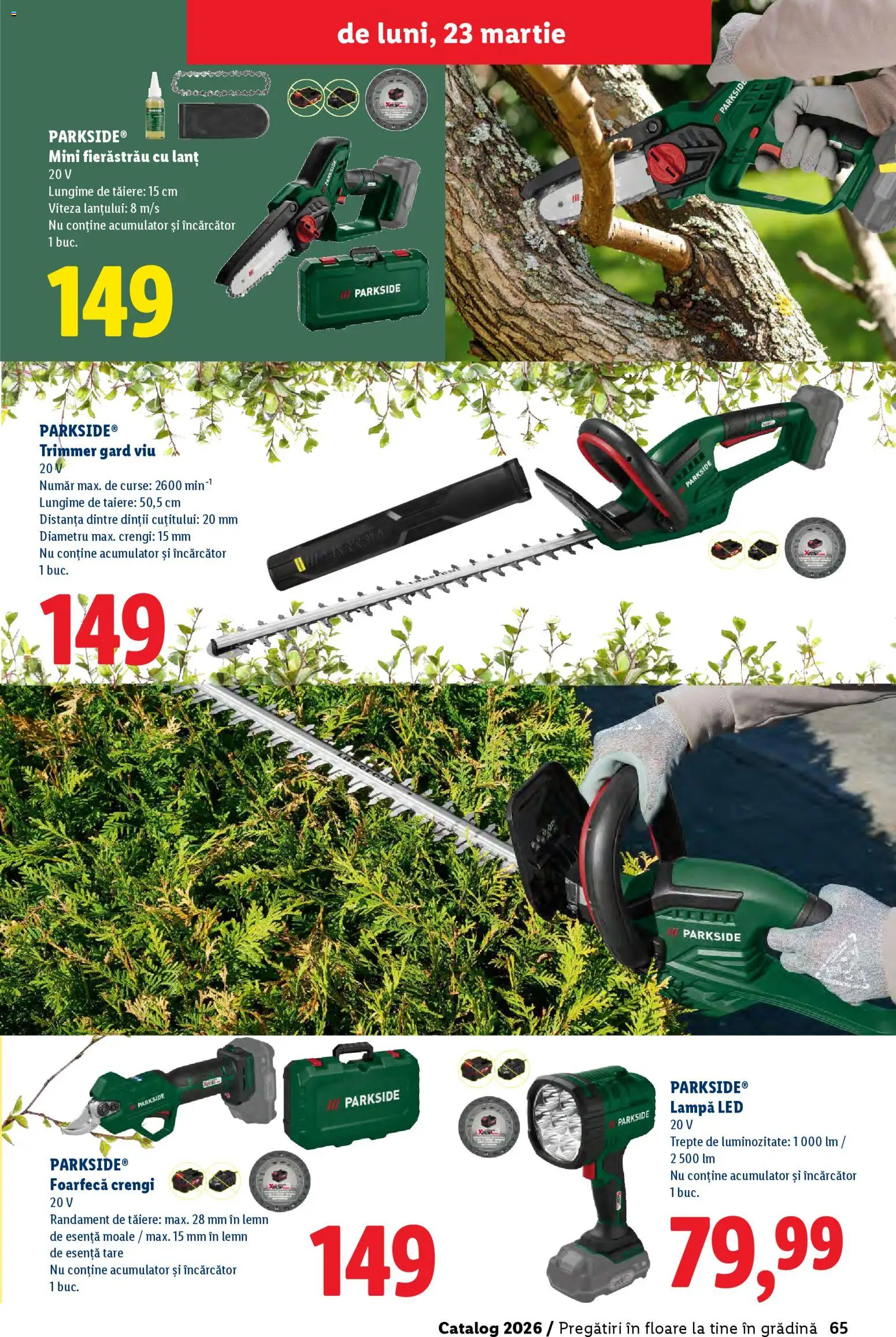 Catalog LIDL 19 Februarie - 4 Aprilie 2026 | Pagina 65 | Produse: Trimmer, Încărcător, Babak, Lampă