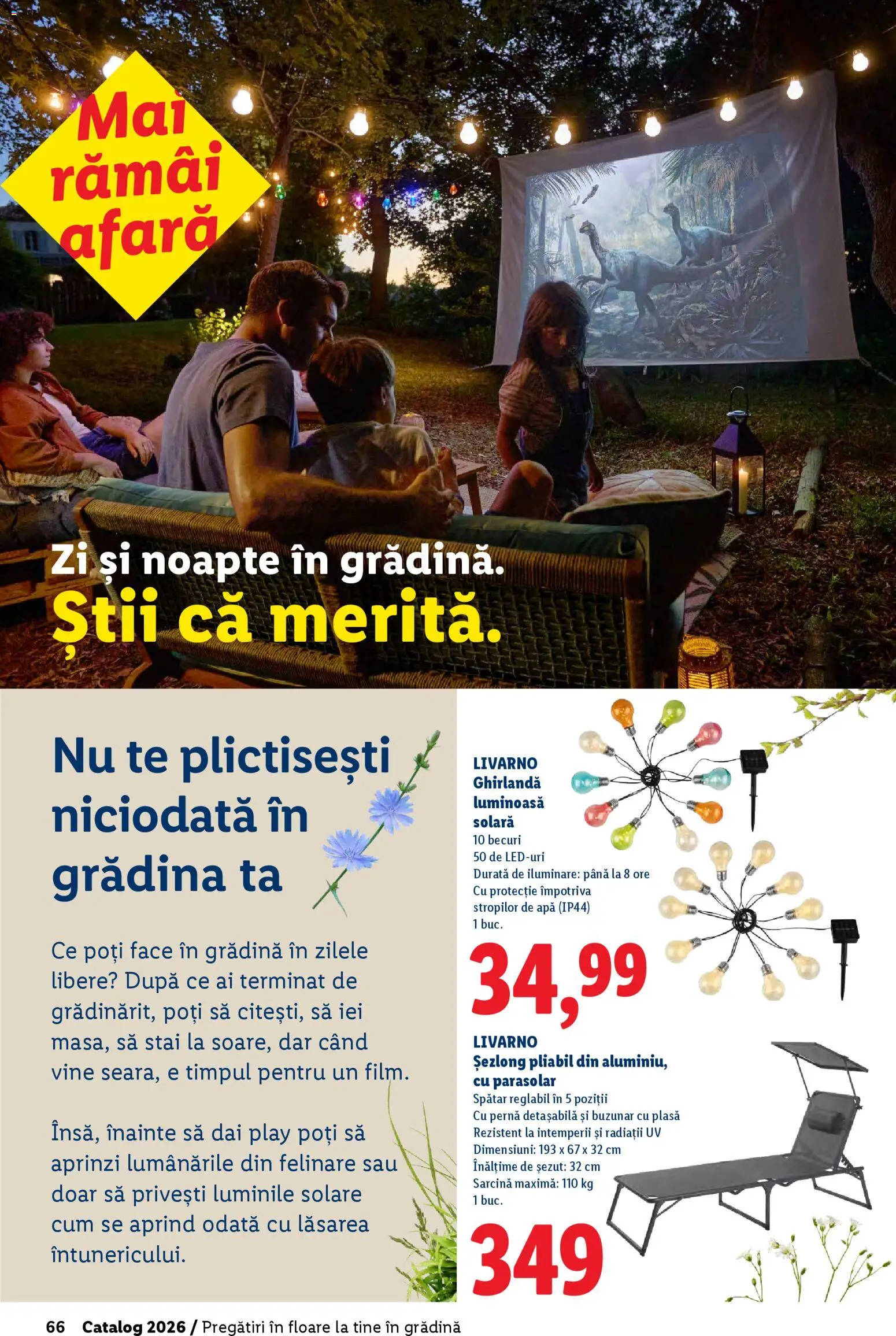Catalog LIDL 19 Februarie - 4 Aprilie 2026 | Pagina 66 | Produse: Pernă, Șezlong, Apă