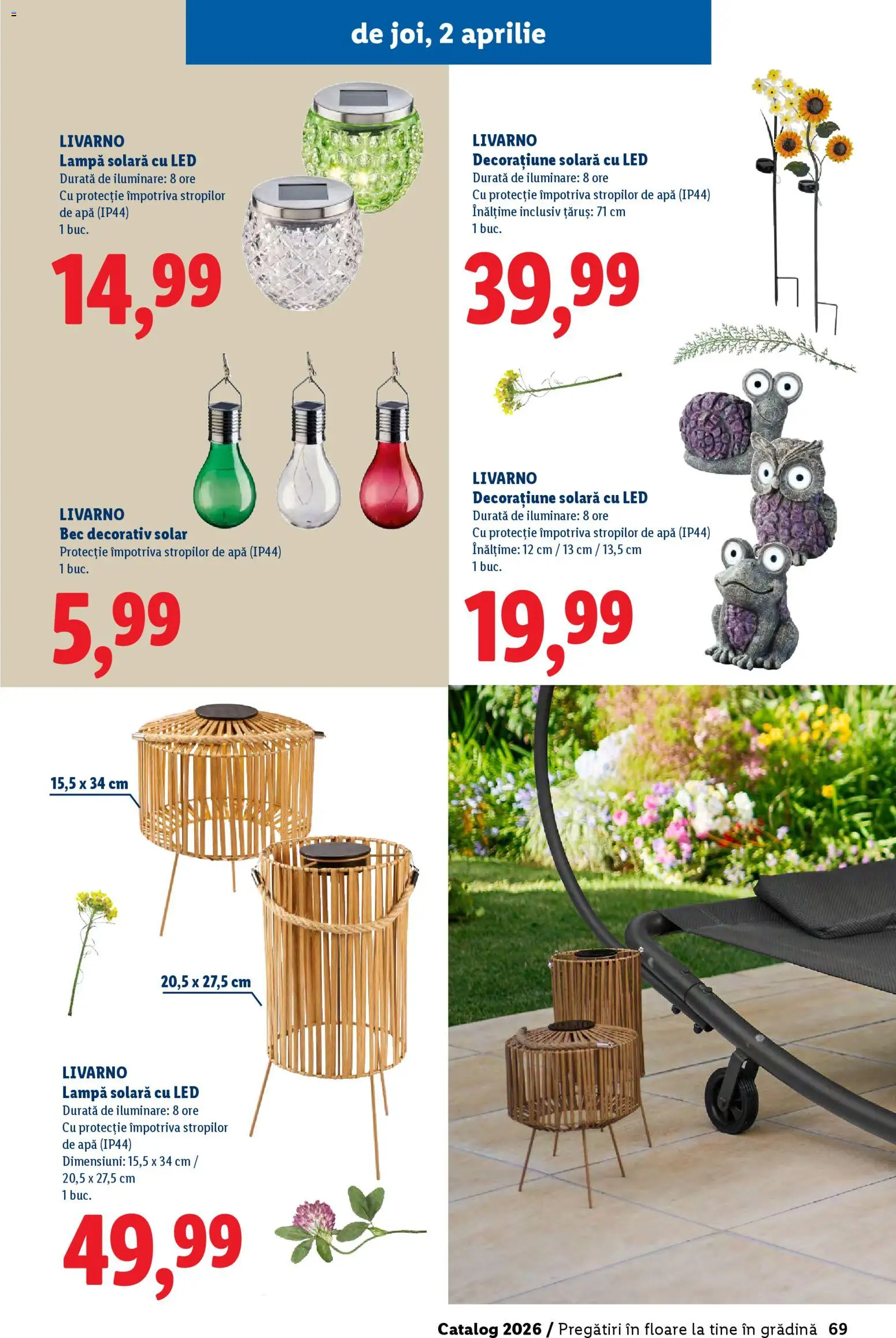 Catalog LIDL 19 Februarie - 4 Aprilie 2026 | Pagina 69 | Produse: Bec, Babak, Lampă, Apă