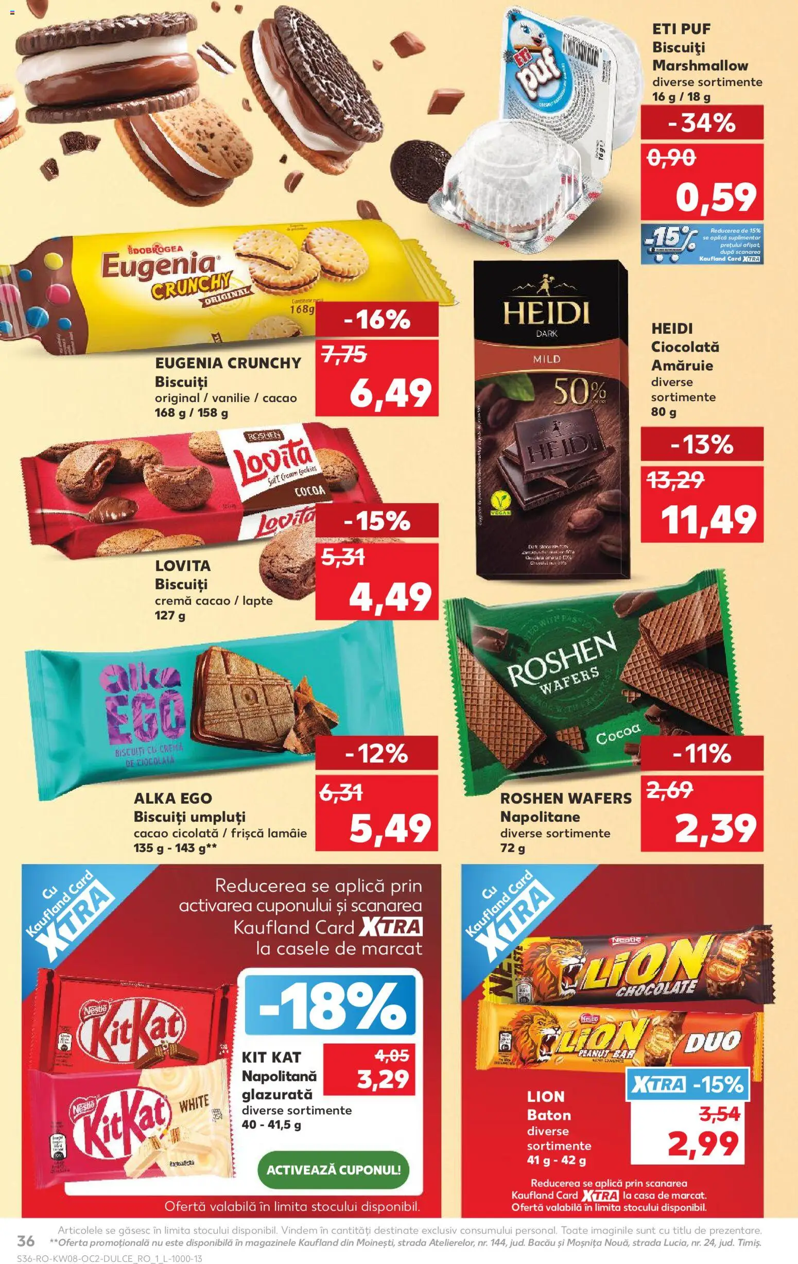 Catalog Kaufland 18 - 23 Februarie 2026 | Pagina 36 | Produse: Napolitane, Cacao, Biscuiți, Lămâie