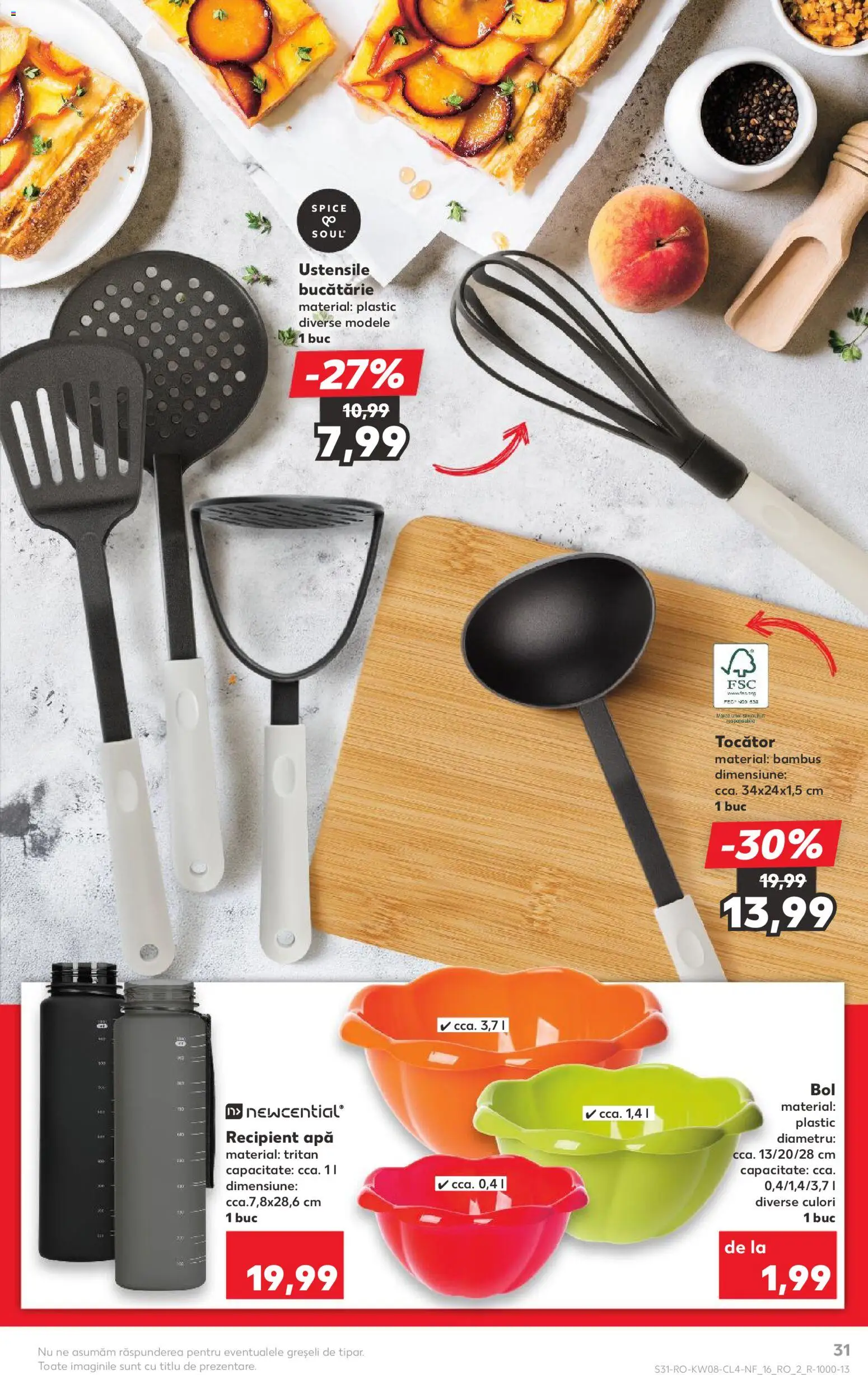 Catalog Kaufland 18 - 23 Februarie 2026 | Pagina 31 | Produse: Bol, Bucătărie, Tocător, Apă