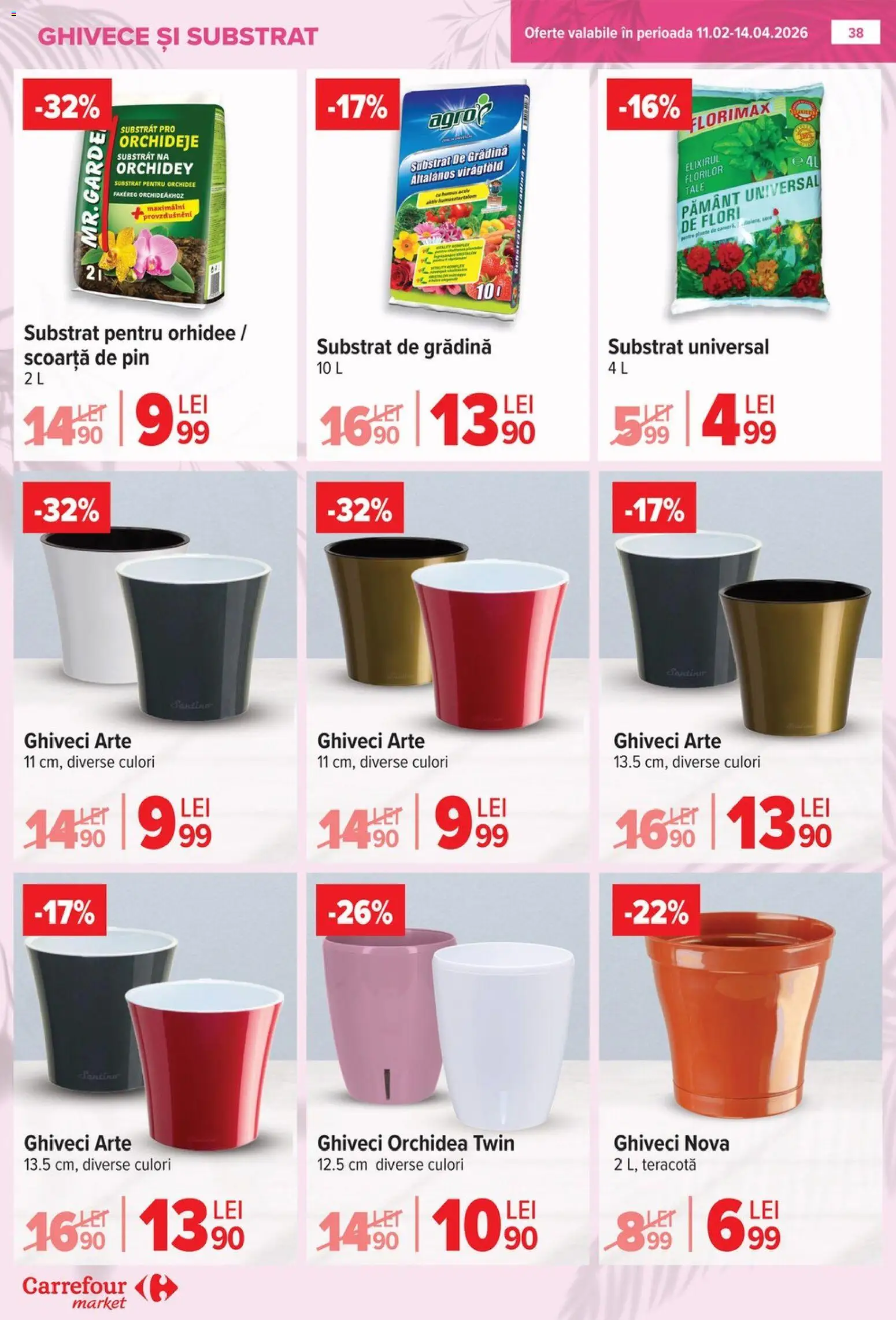 Catalog Carrefour 18 - 23 Februarie 2026 | Pagina 39 | Produse: Orhidee, Ghiveci
