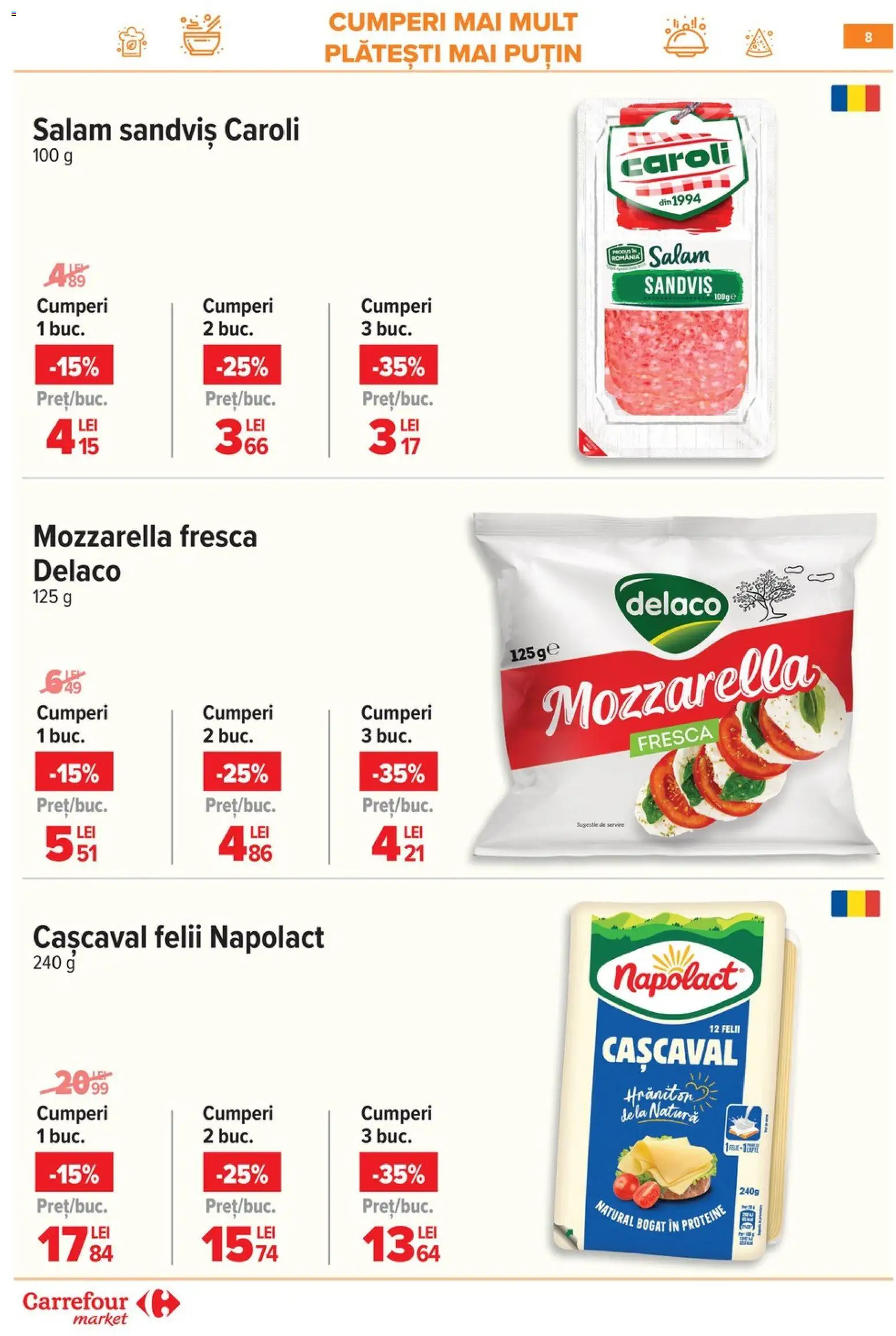 Catalog Carrefour 18 - 23 Februarie 2026 | Pagina 9 | Produse: Bahçe aydınlatması, Light Kedi Konservesi, Mozzarella, Salam