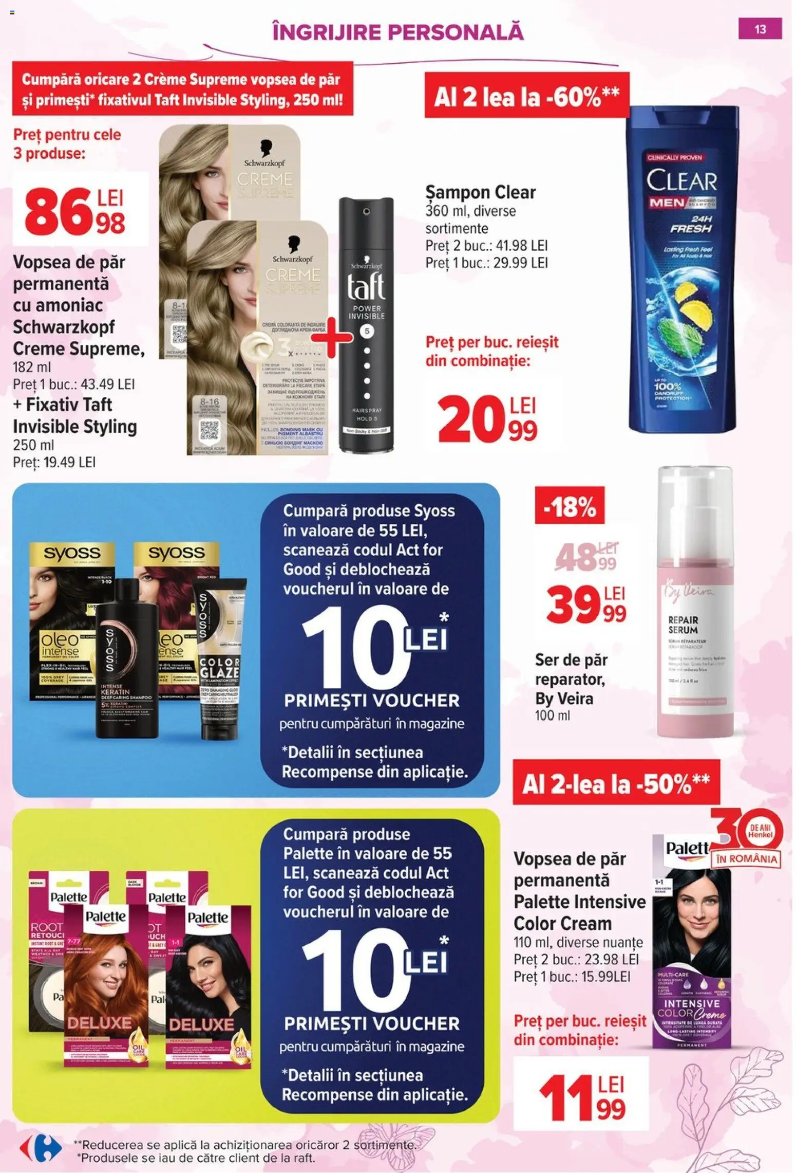 Catalog Carrefour 18 Februarie - 7 Martie 2026 | Pagina 13 | Produse: Serum, Vopsea, Șampon, Cremă