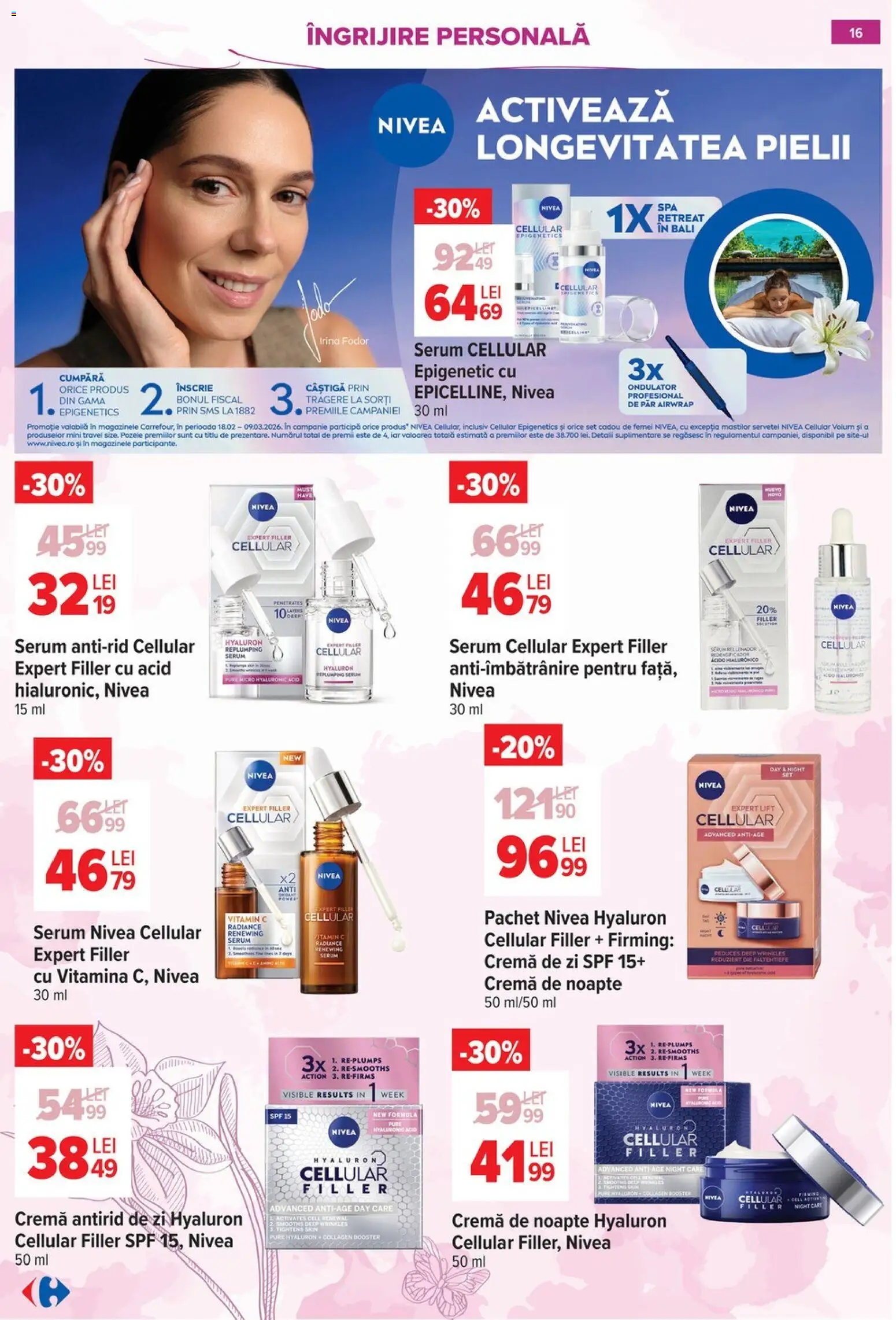 Catalog Carrefour 18 Februarie - 7 Martie 2026 | Pagina 16 | Produse: Serum, Cremă de zi, Cremă de noapte, Ondulator