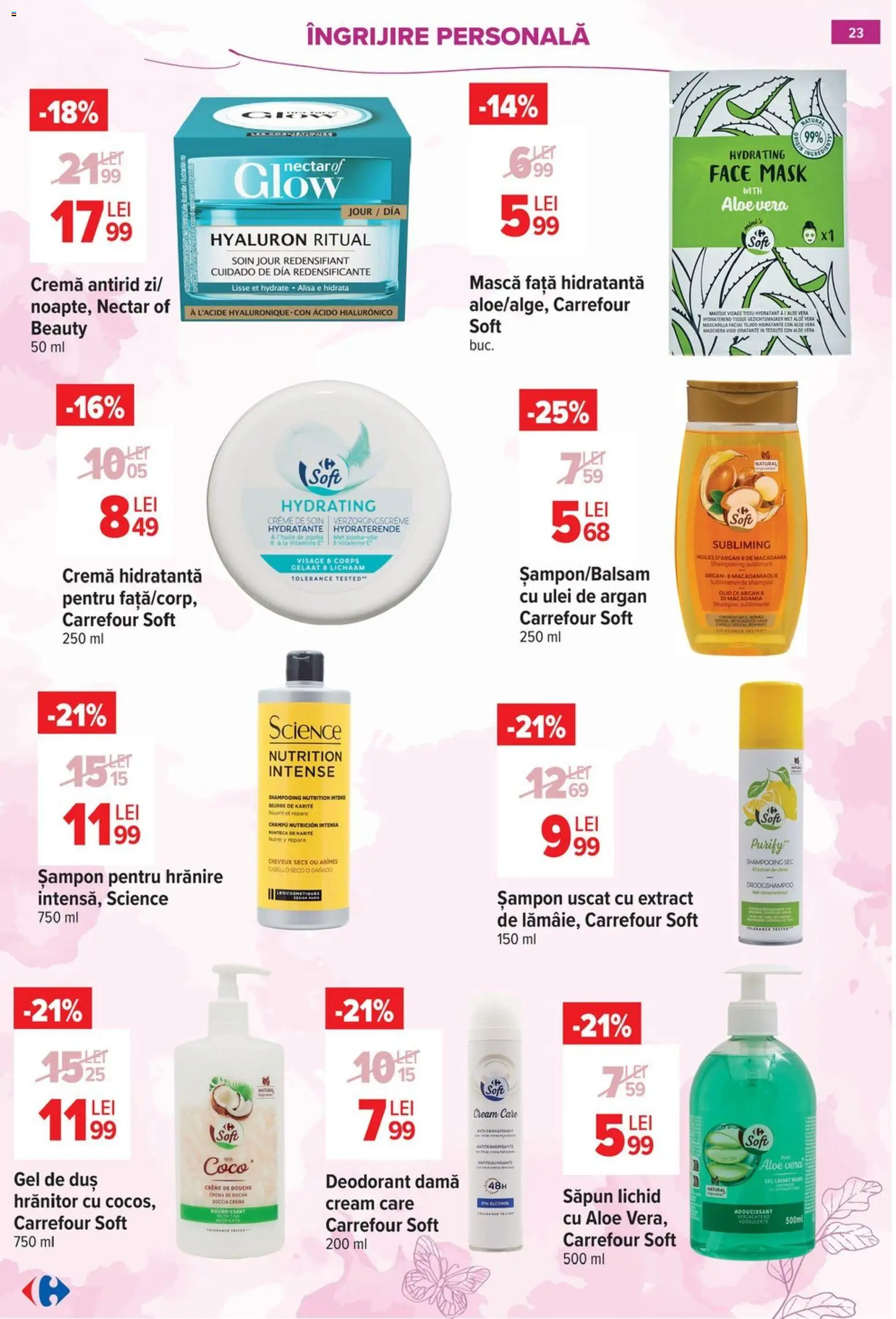 Catalog Carrefour 18 Februarie - 7 Martie 2026 | Pagina 23 | Produse: Aloe vera, Gel de duș, Deodorant, Șampon uscat