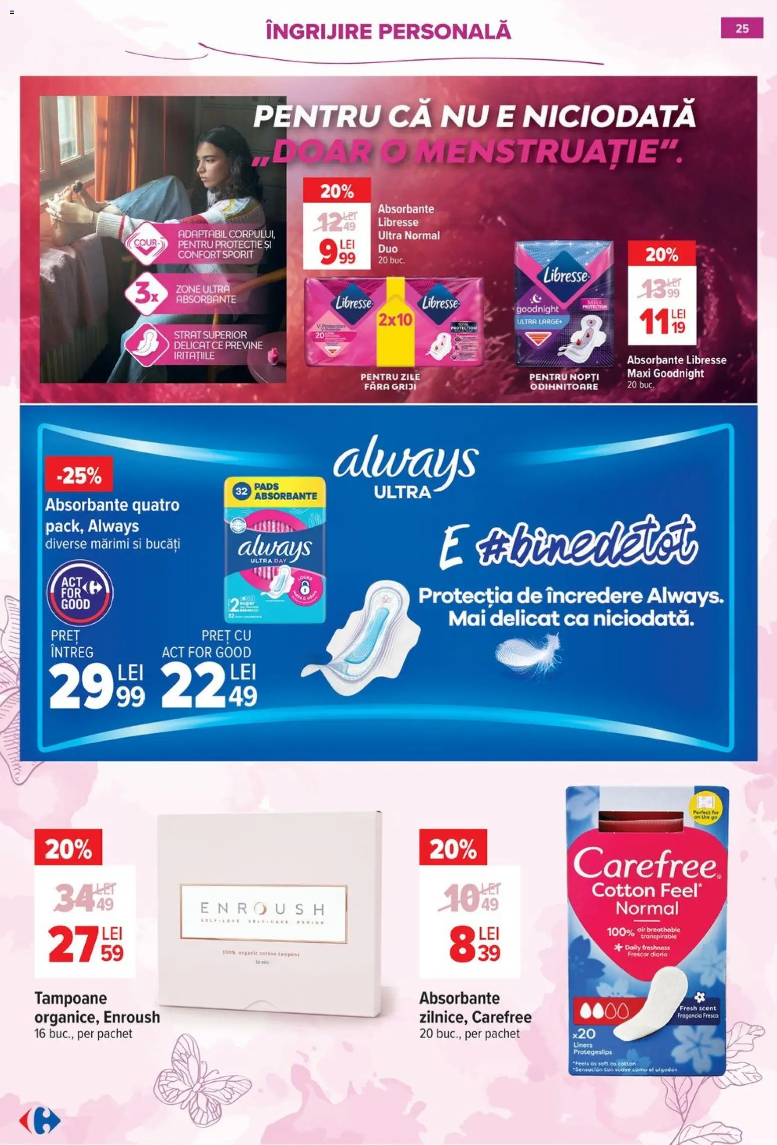 Catalog Carrefour 18 Februarie - 7 Martie 2026 | Pagina 25 | Produse: Absorbante, Tampoane