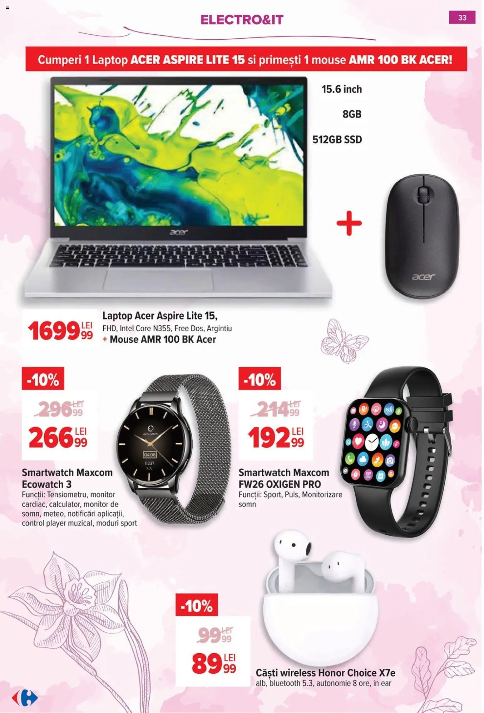 Catalog Carrefour 18 Februarie - 7 Martie 2026 | Pagina 34 | Produse: Laptop, Monitor, Mouse, Căști