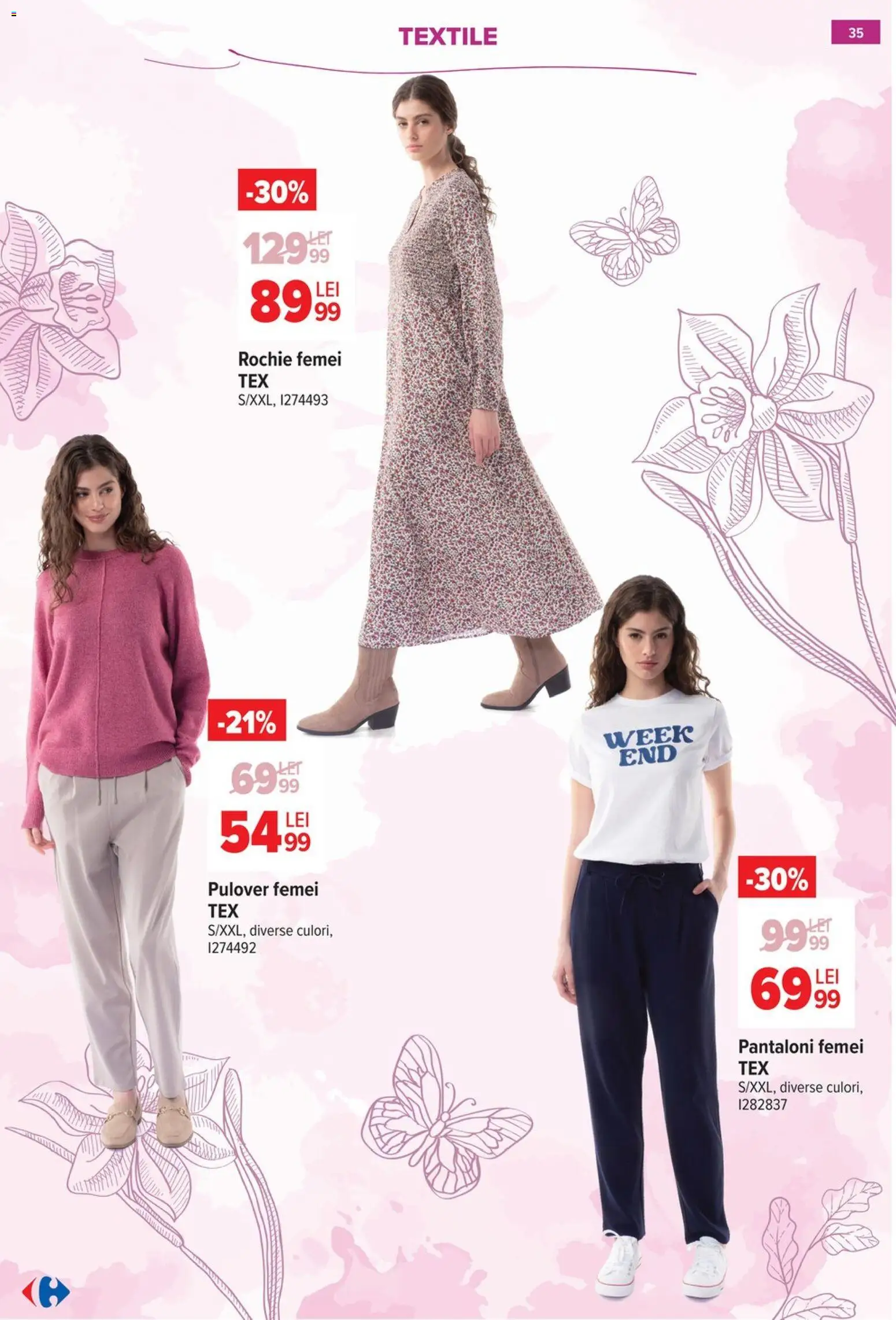 Catalog Carrefour 18 Februarie - 7 Martie 2026 | Pagina 36 | Produse: Rochie, Pulover, Pantaloni