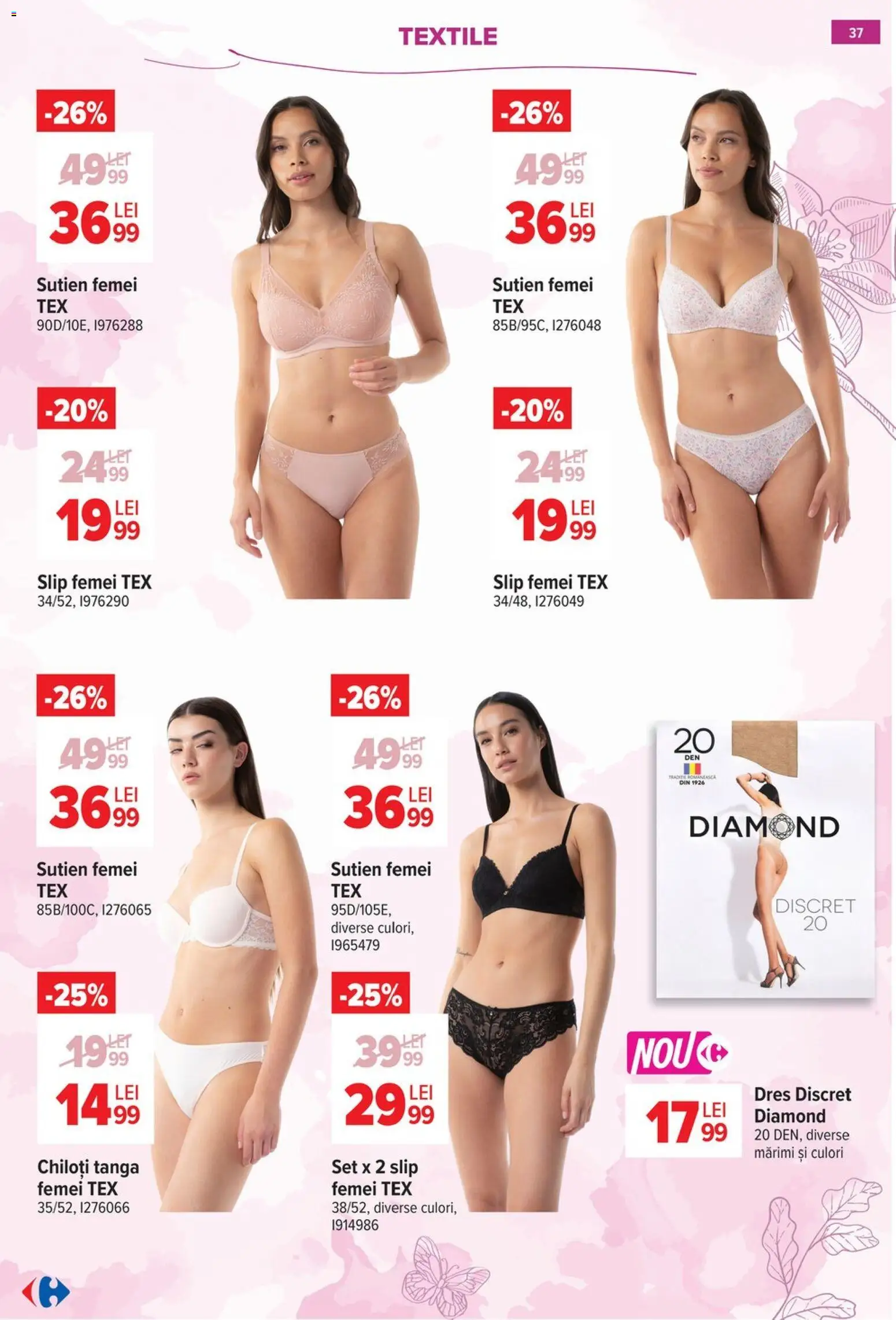 Catalog Carrefour 18 Februarie - 7 Martie 2026 | Pagina 38 | Produse: Chiloți, Sutien, Slip