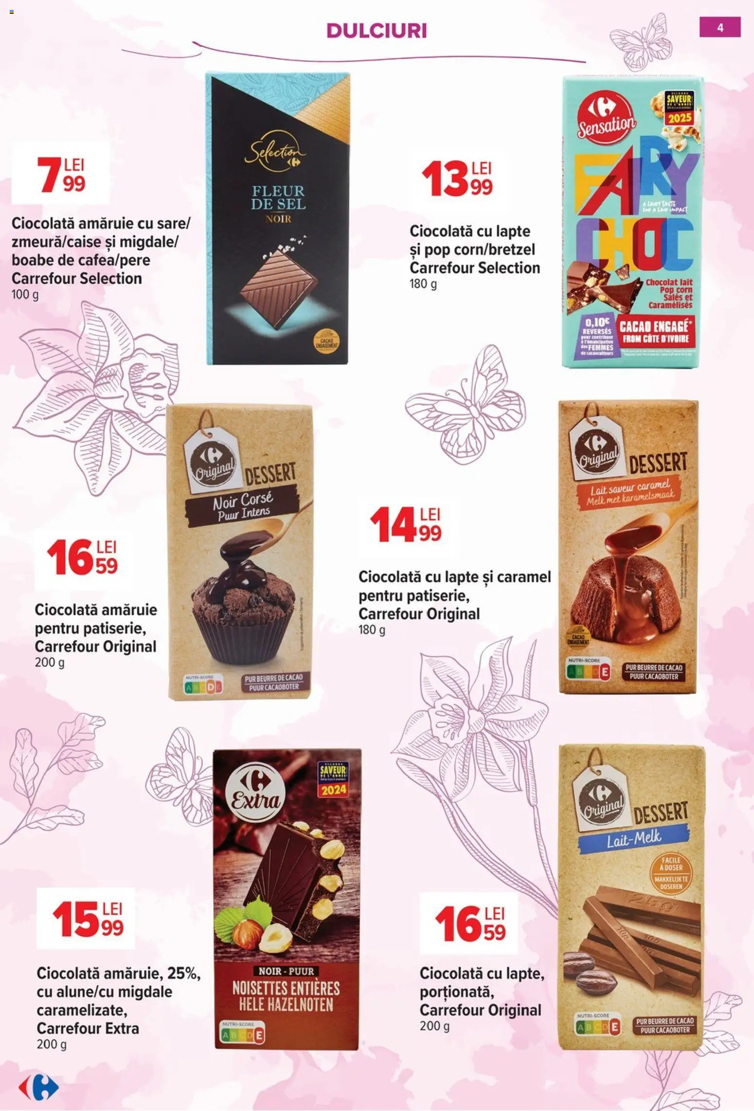 Catalog Carrefour 18 Februarie - 7 Martie 2026 | Pagina 4 | Produse: Migdale, Lapte, Ciocolată, Cacao