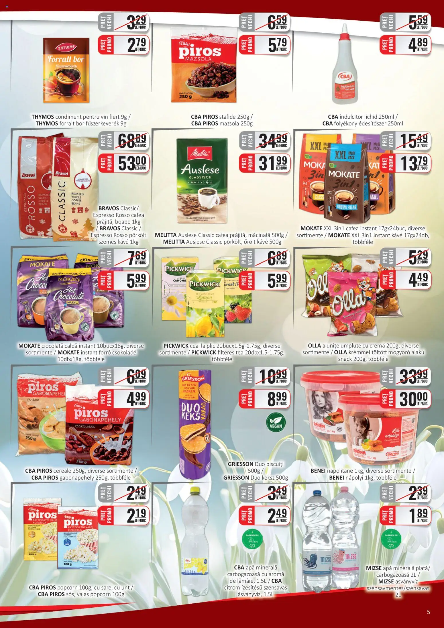 Catalog CBA 16 - 27 Februarie 2026 | Pagina 5 | Produse: Napolitane, Ciocolată, Ceai, Apă